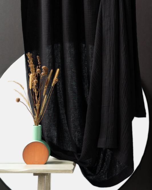 Black Muslin Curtain | Color 69/69