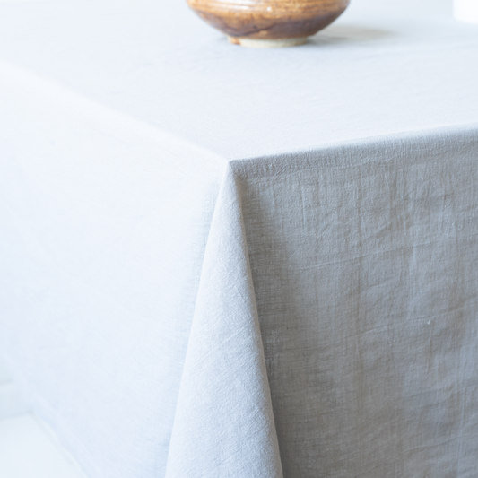 Off White Tablecloth | White Table Cloth | %100 Natural Organic Cotton&Linen Blend Fabric