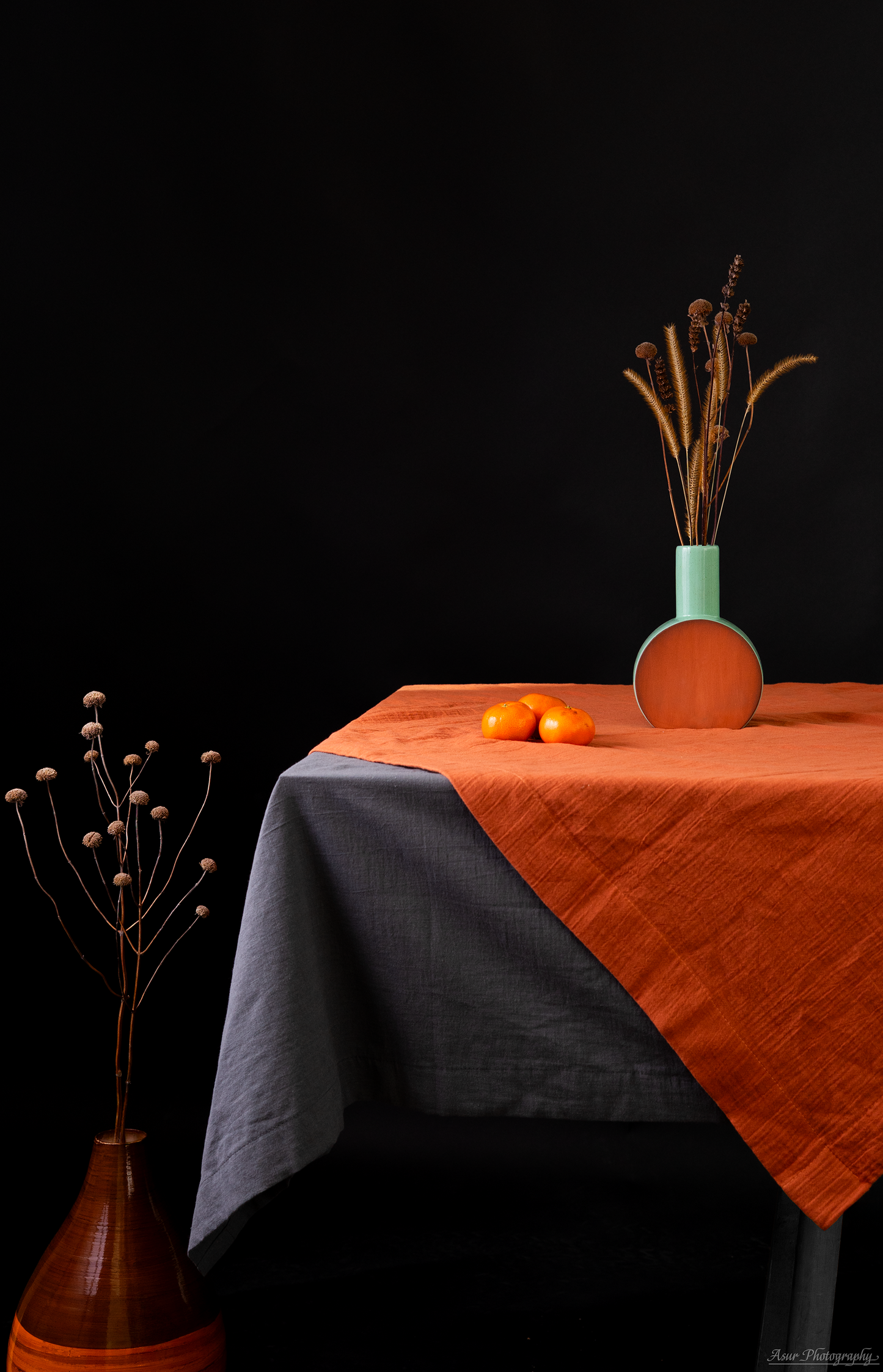 Slate Gray Tablecloth | Grey Table Cloth | %100 Natural Organic Cotton&Linen Blend Fabric