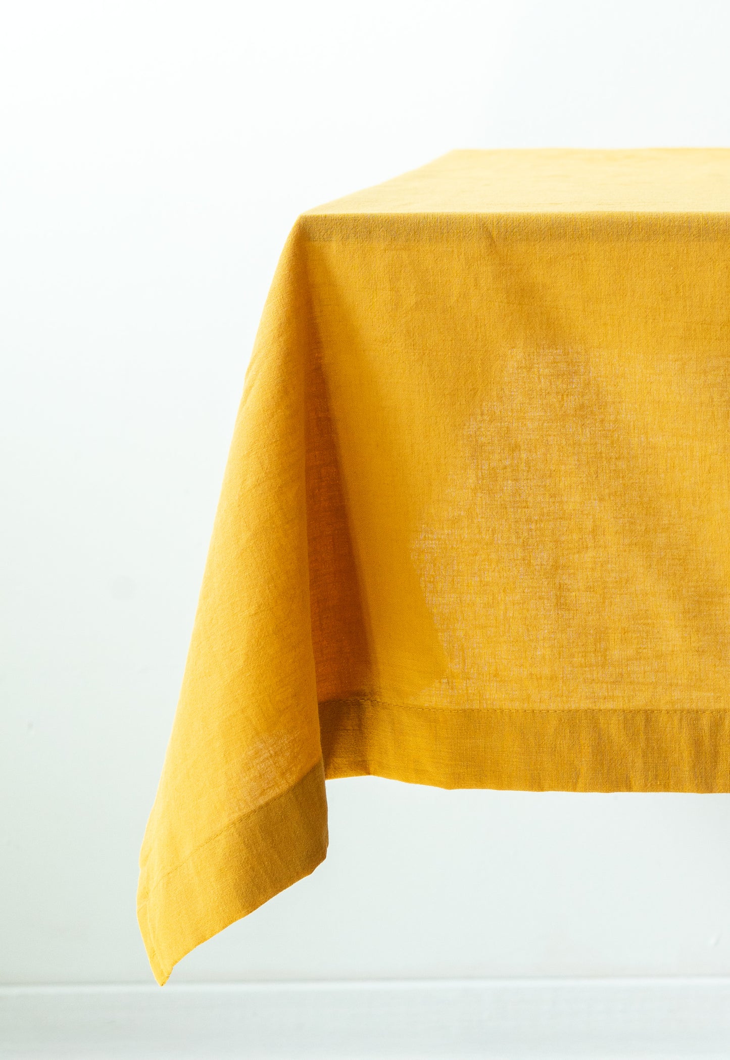 Mustard Yellow Tablecloth | %100 Natural Organic Cotton&Linen Blend Fabric
