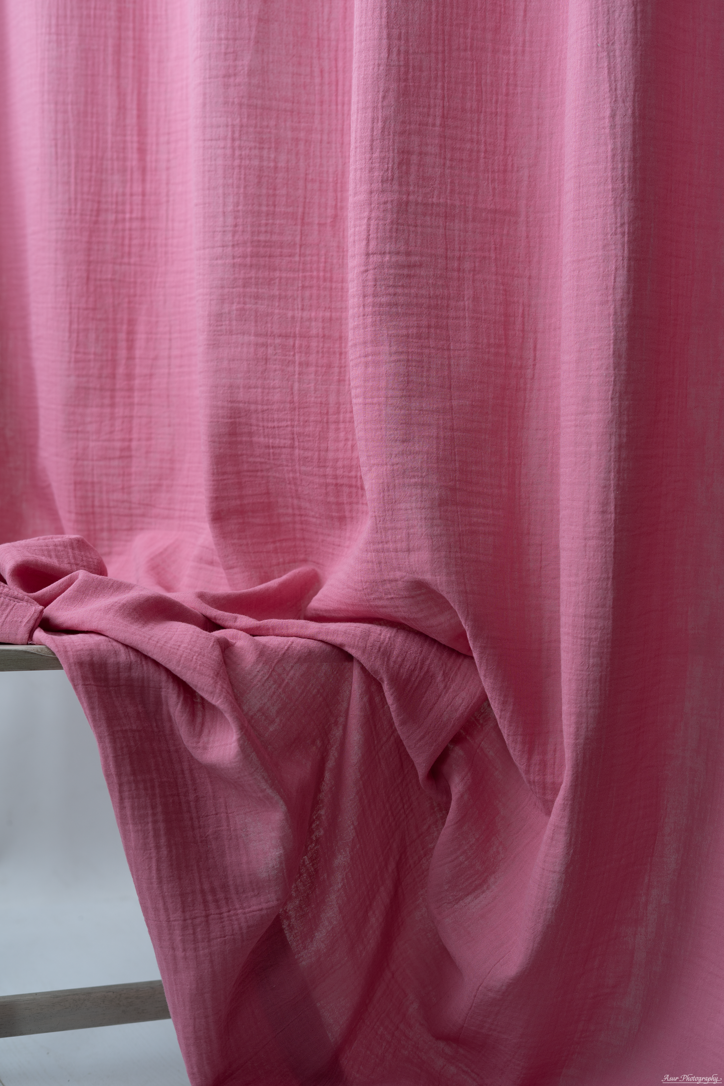 Rose Pink Curtains | Rose Cozy Curtains | Made from Soft and Semi-Sheer 100% Organic Cotton Muslin Fabrics