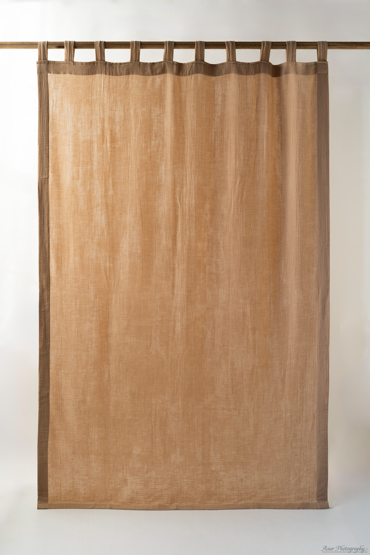 Beige Curtains | Made from Soft and Semi-Sheer 100% Organic Cotton Muslin Fabric