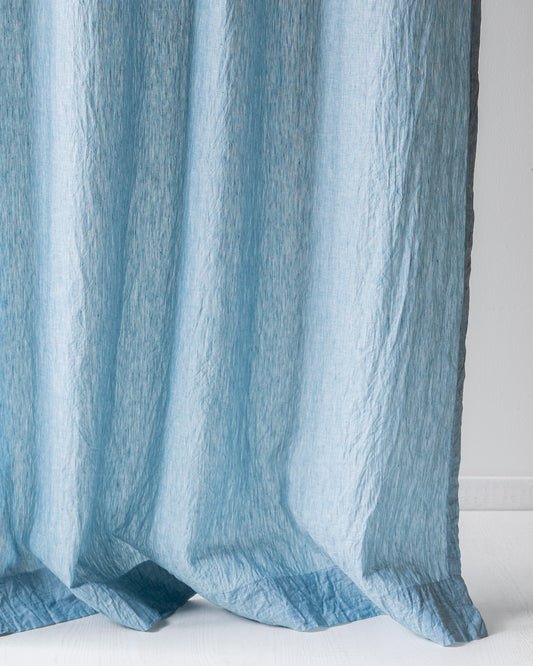 Blue Jay Linen Curtain | Light Weight | Yarn Dyed