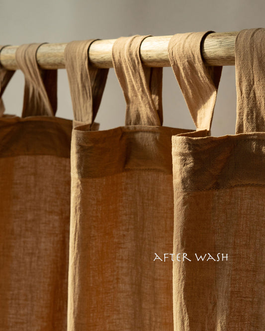 Beige Cotton Linen Curtain