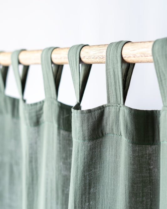 Khaki Green Muslin Curtain | Color 51/69