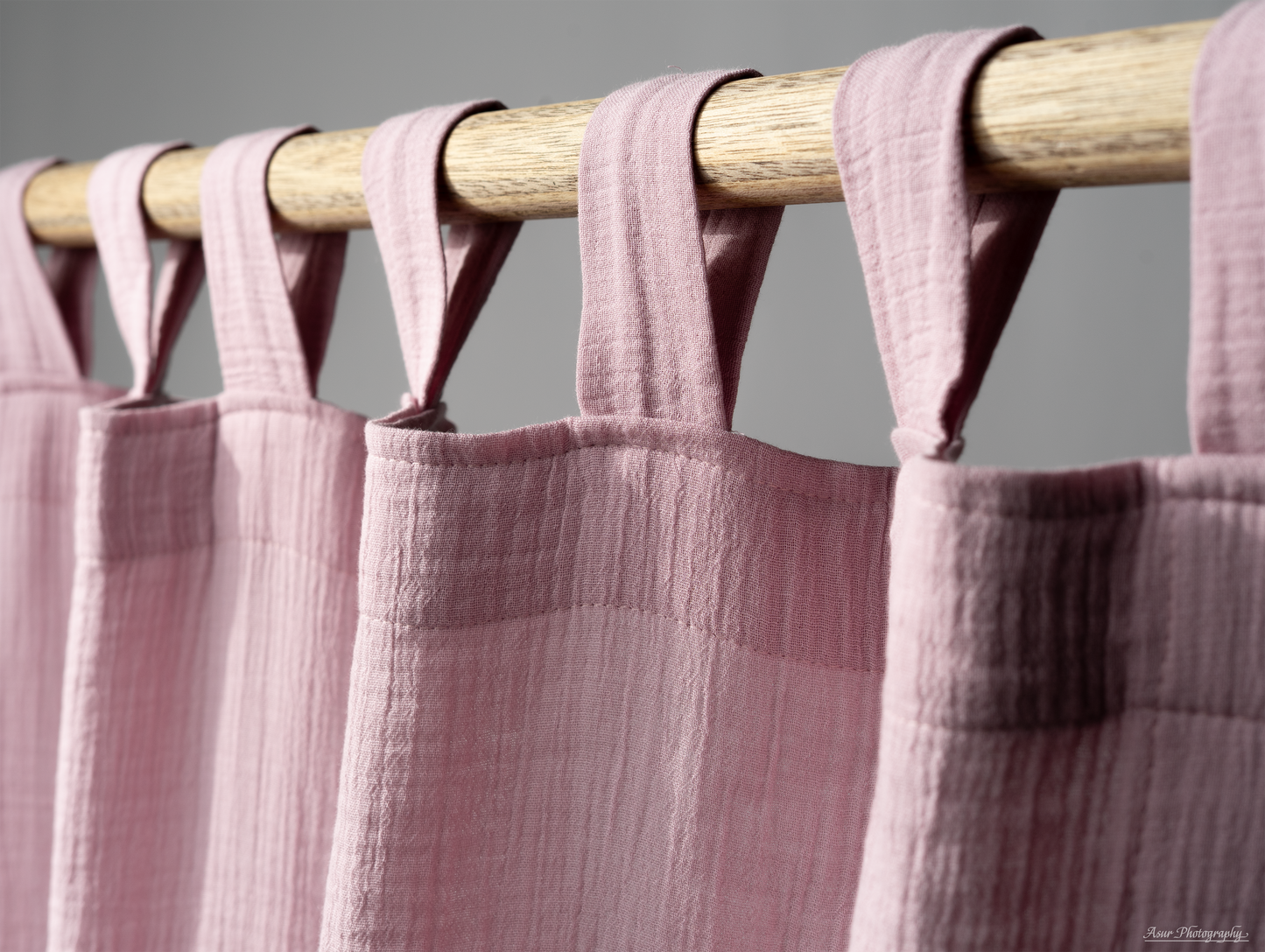 Lilac Boho Curtains | Made from Soft and Semi-Sheer 100% Organic Cotton Muslin Fabric