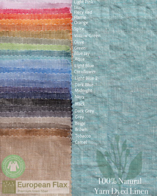 Black Linen Curtain | Light Weight | Yarn Dyed
