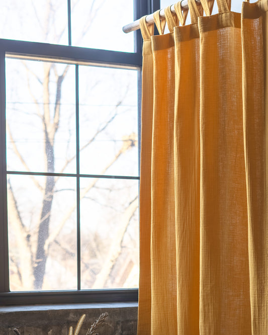 Mustard Yellow Muslin Curtain | Color 42/69
