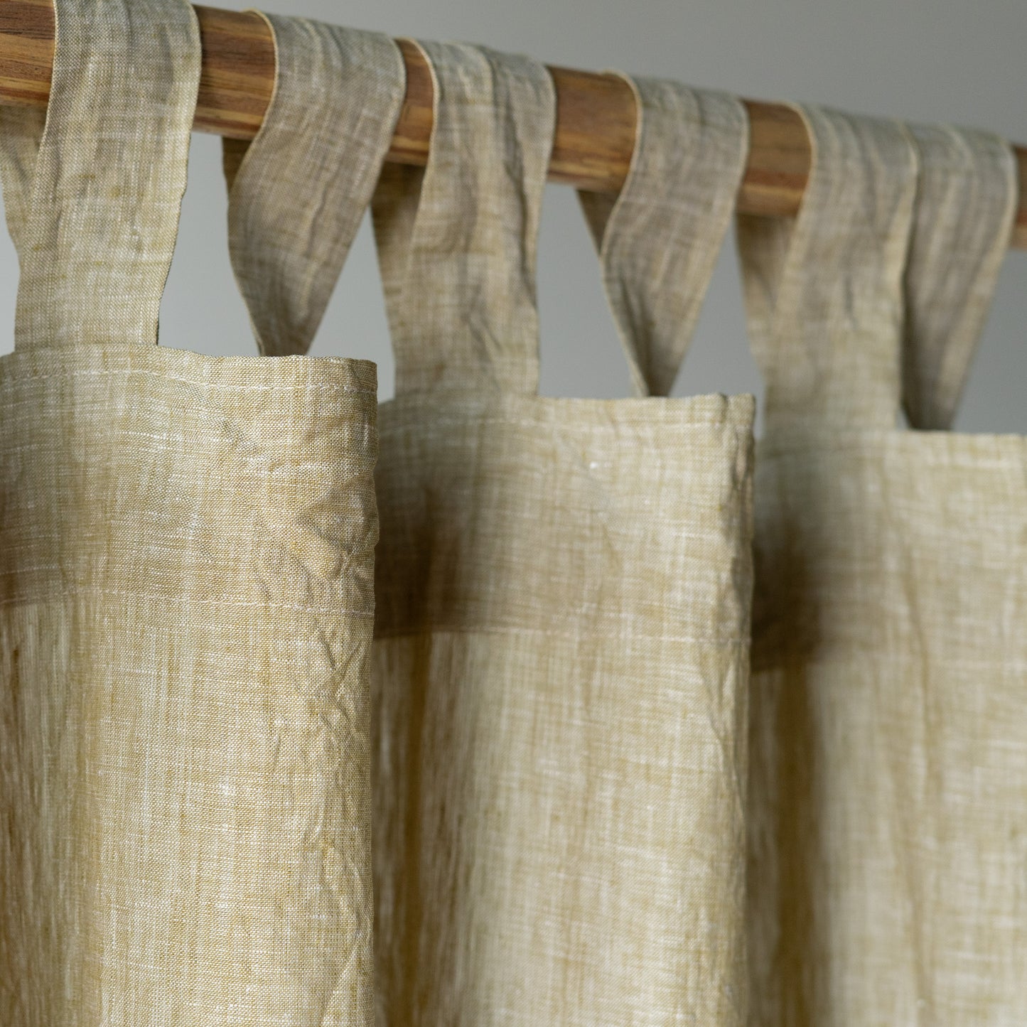 Willow Green Linen Curtain | Light Weight | Yarn Dyed