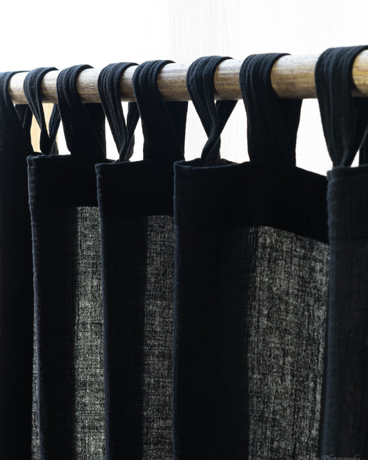 Black Muslin Curtain | Color 69/69