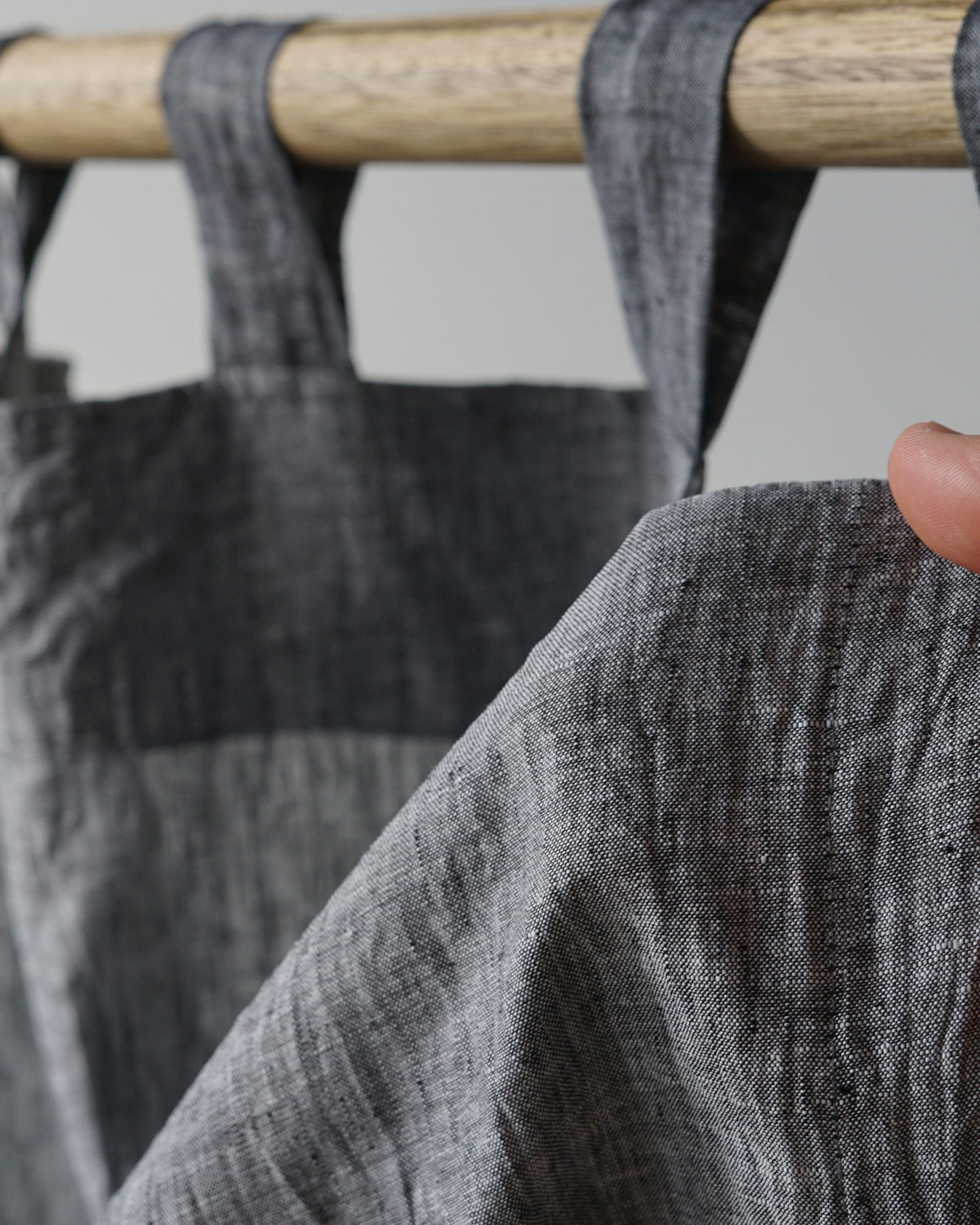 Black Linen Curtain | Light Weight | Yarn Dyed