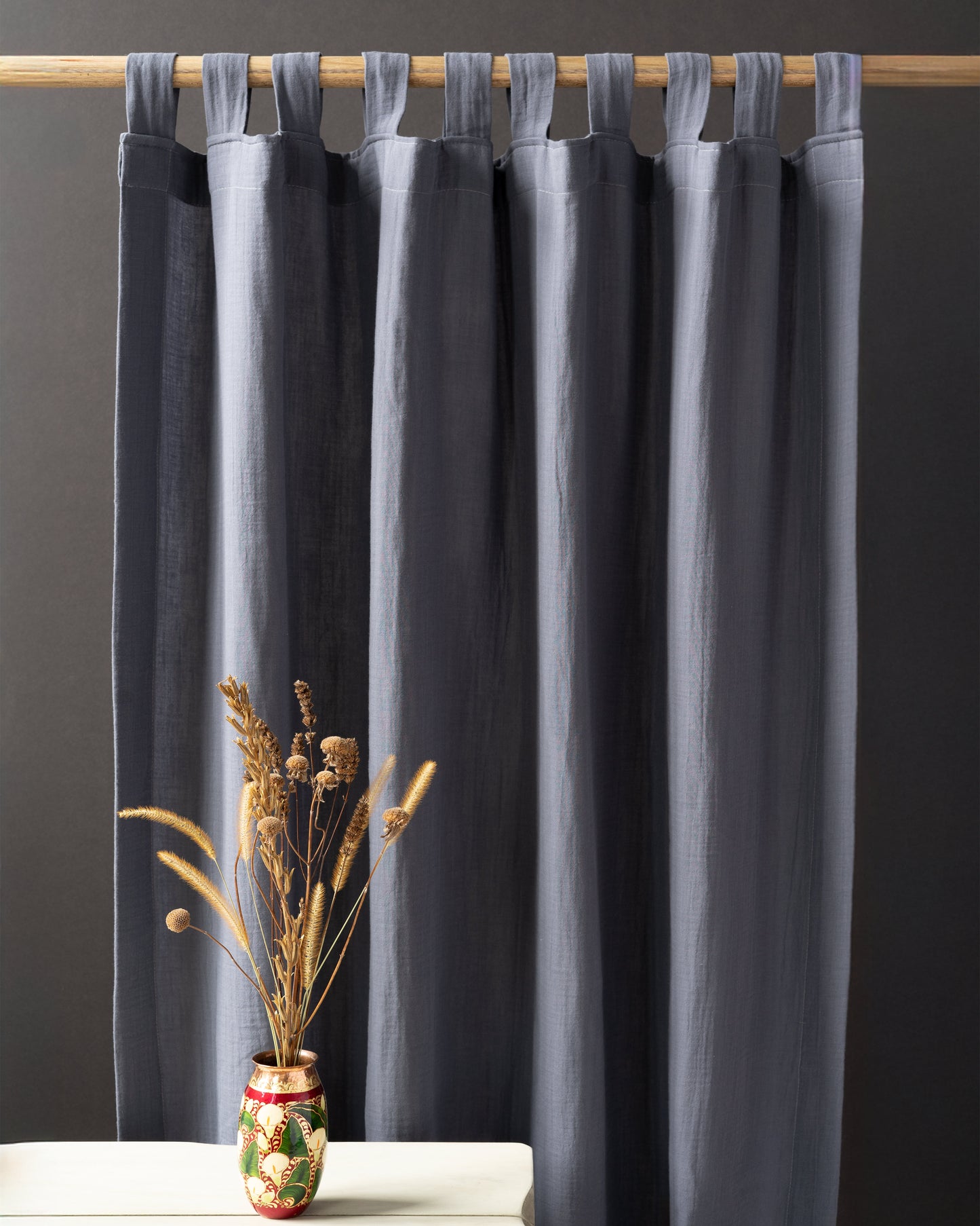 Dark Slate Grey Muslin Curtain | Color 59/69