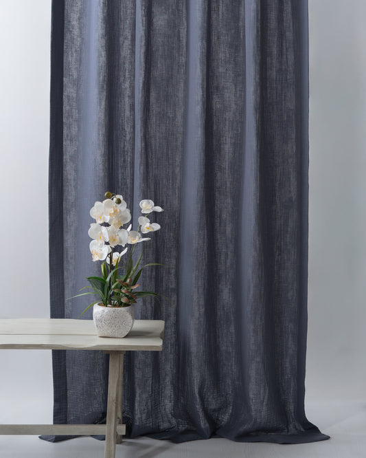 Dark Slate Grey Muslin Curtain | Color 59/69