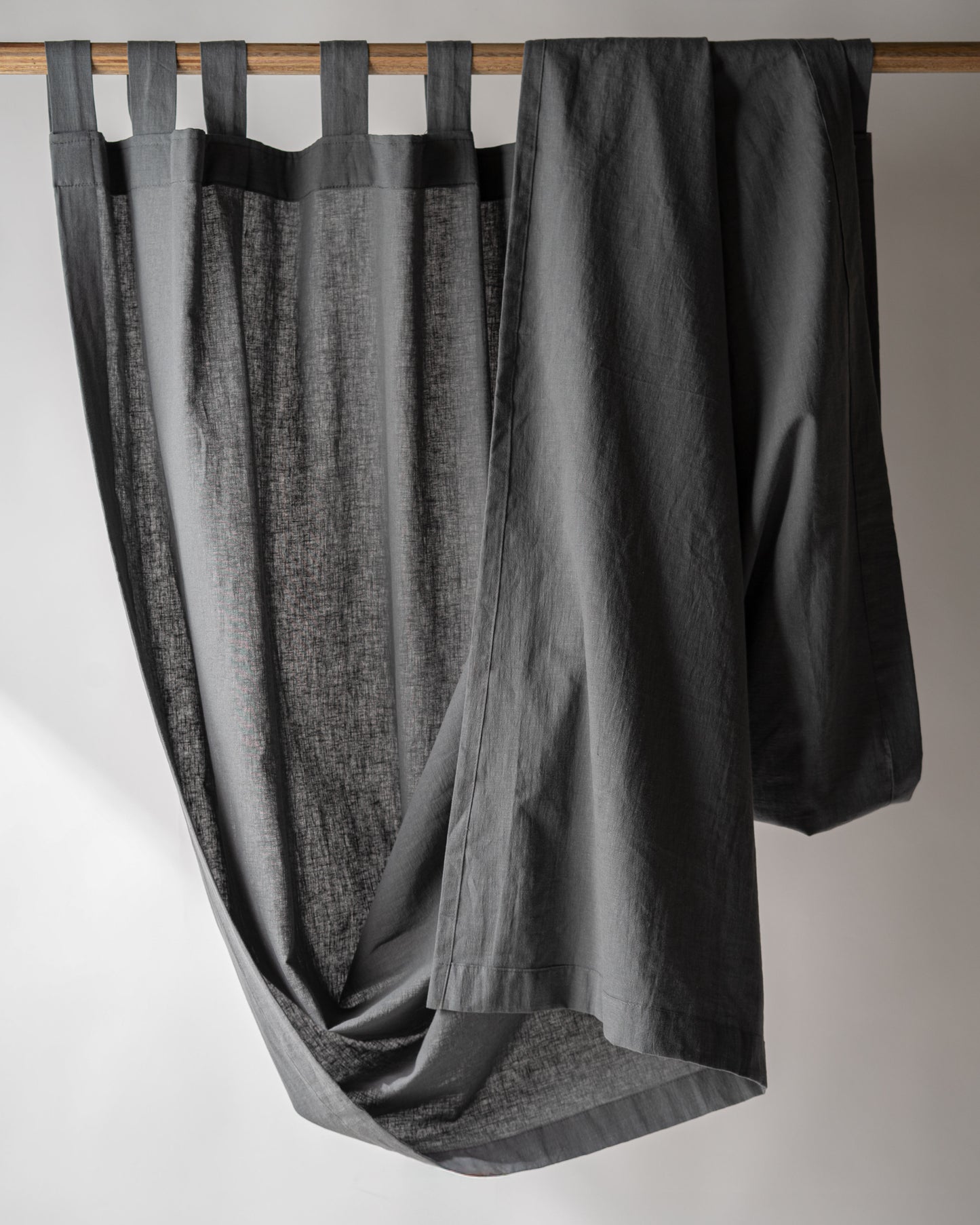 Anthracite Cotton Linen Curtain