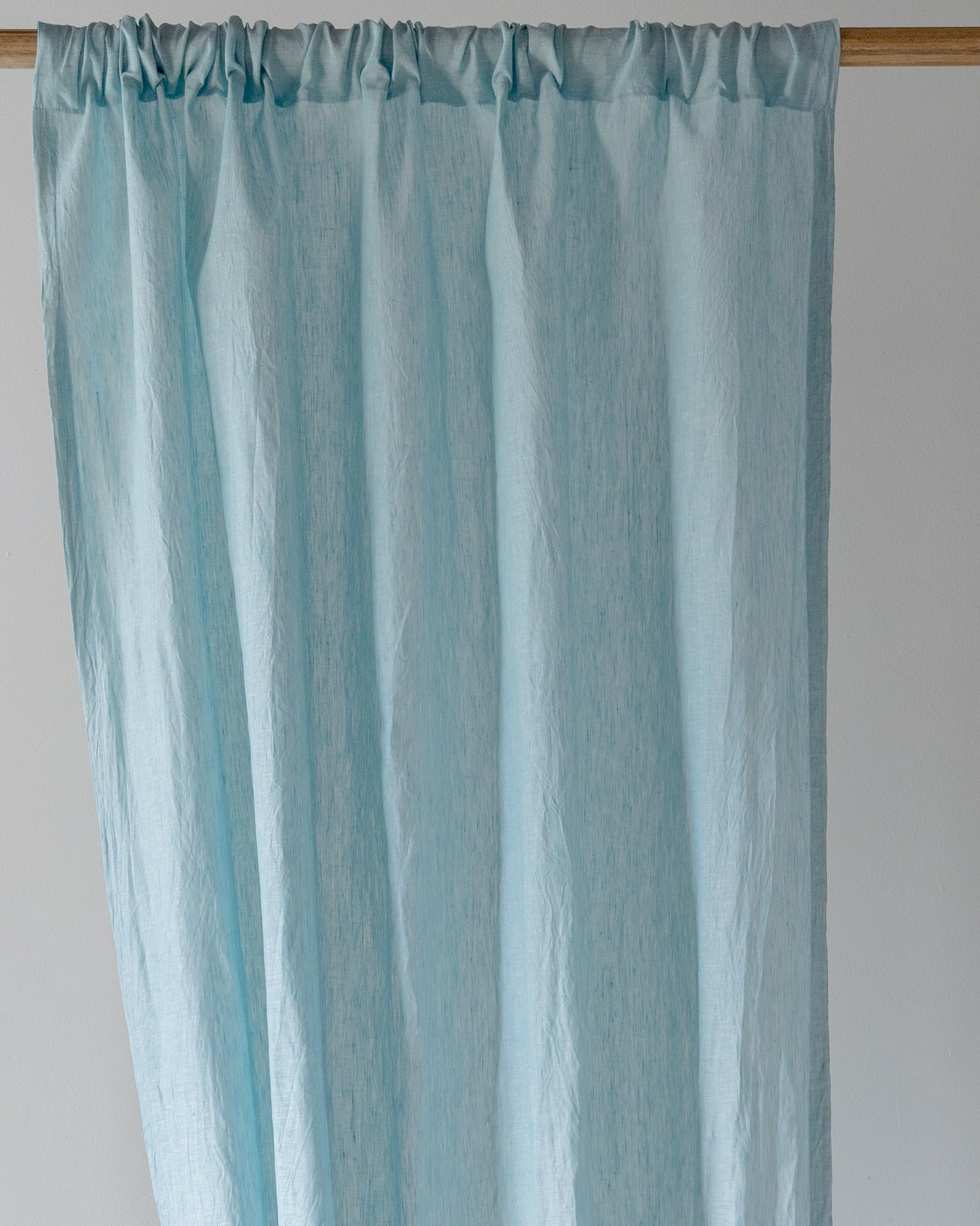 Aqua Linen Curtain | Light Weight | Yarn Dyed