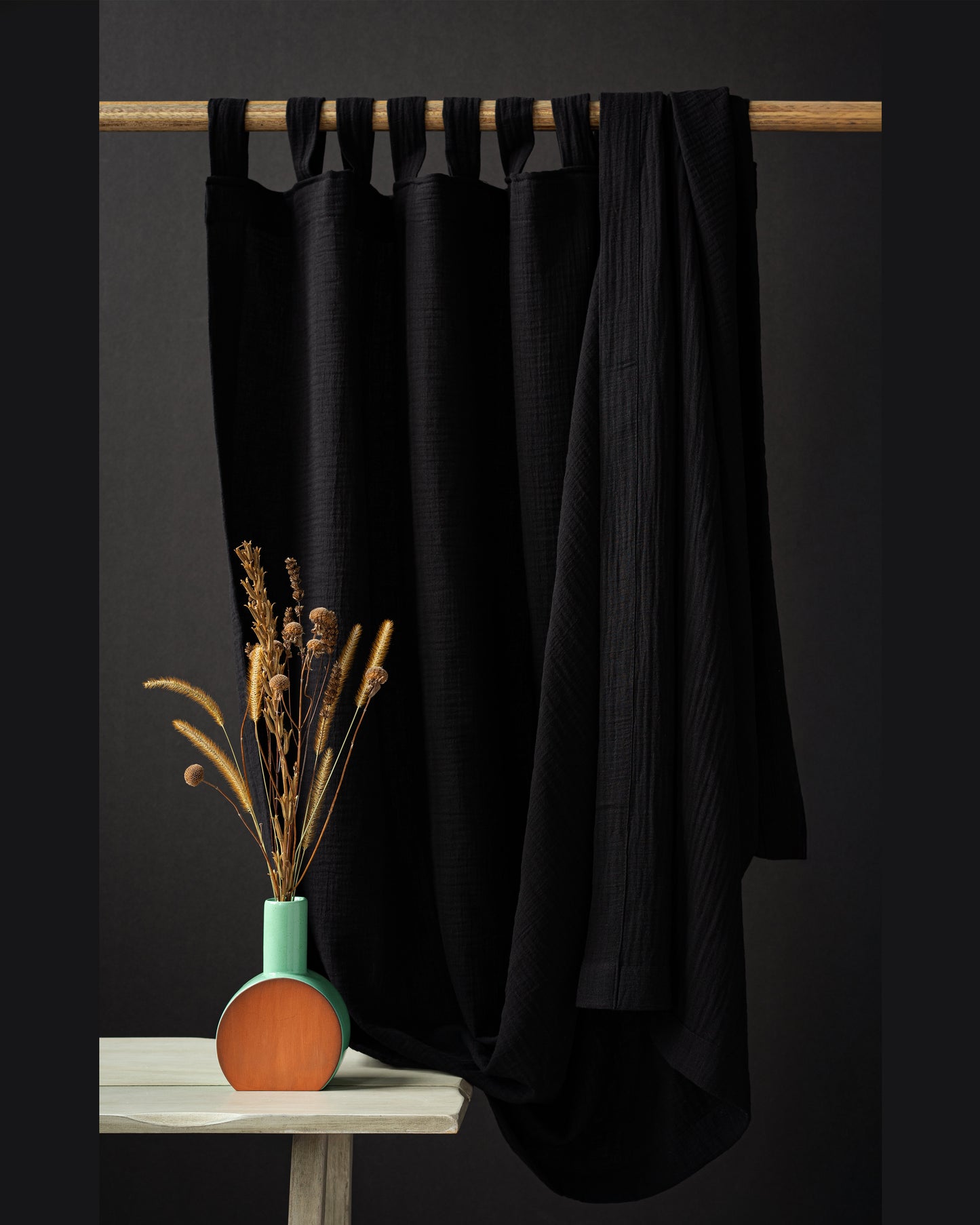 Black Muslin Curtain | Color 69/69