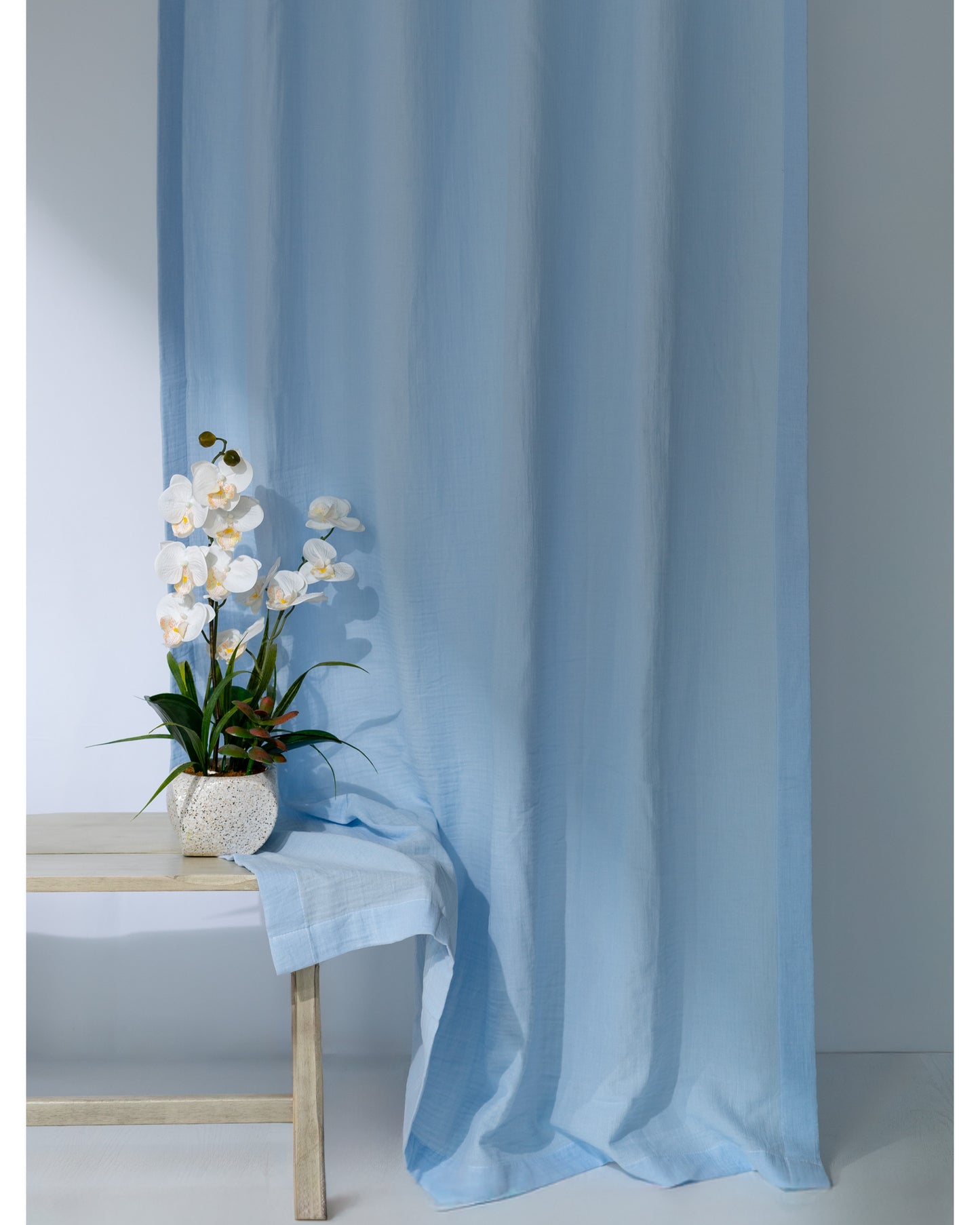 Baby Blue Muslin Curtain | Color 60/69