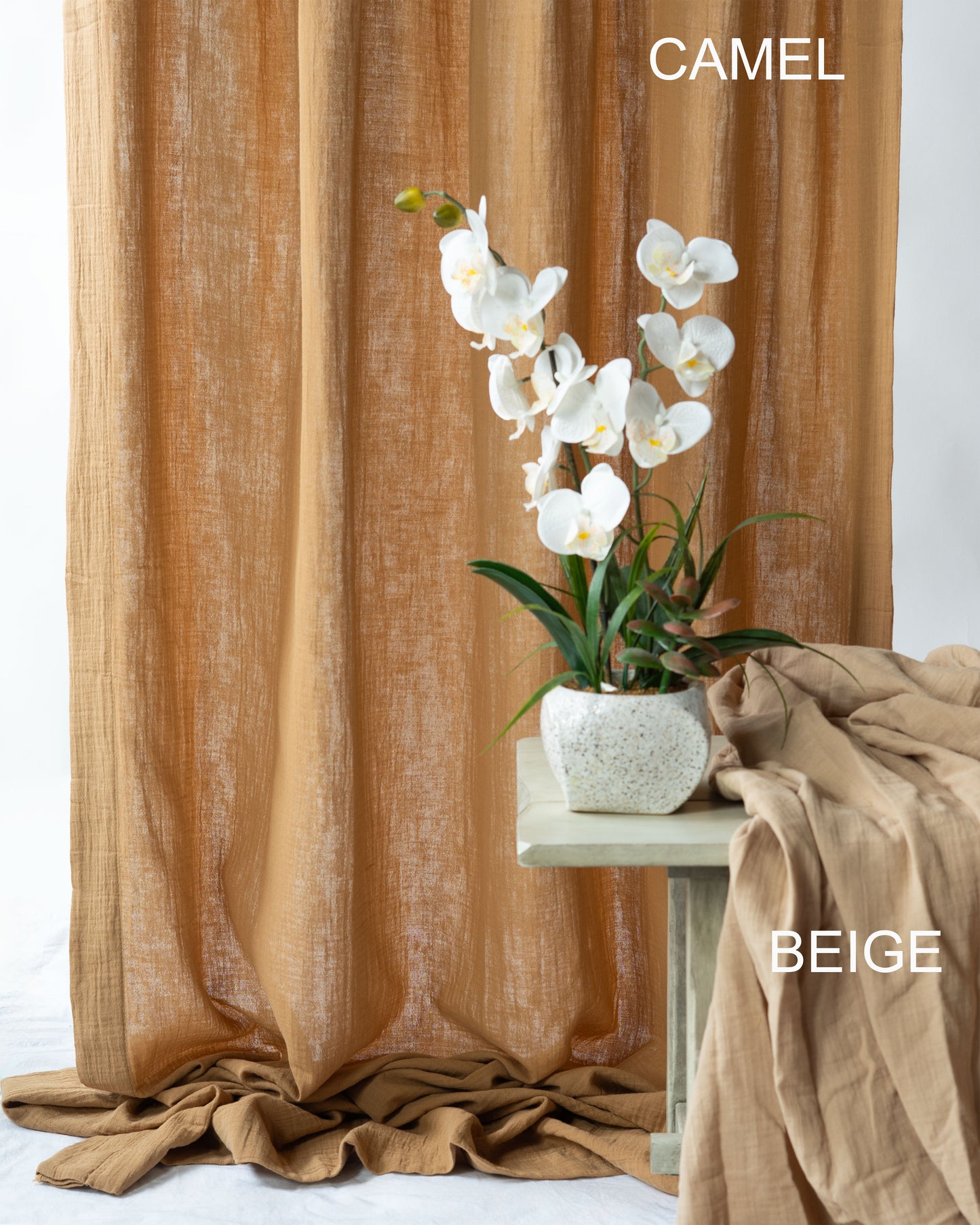 Camel Muslin Curtain | Color 39/69