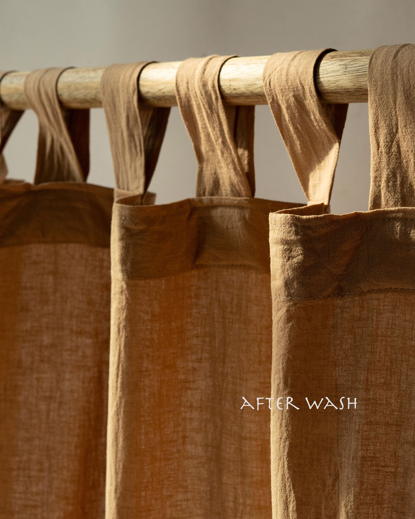Beige Cotton Linen Curtain