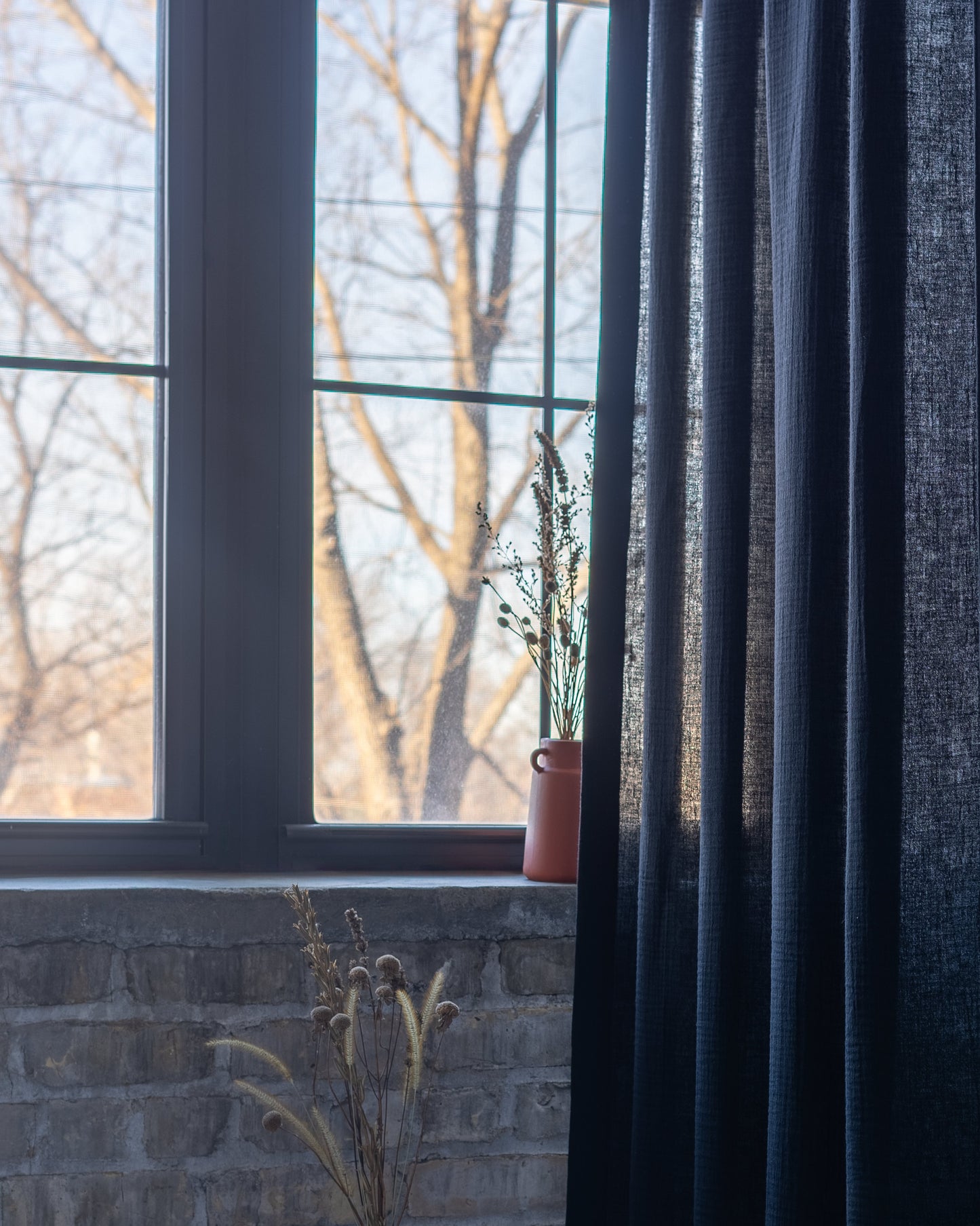 Black Muslin Curtain | Color 69/69