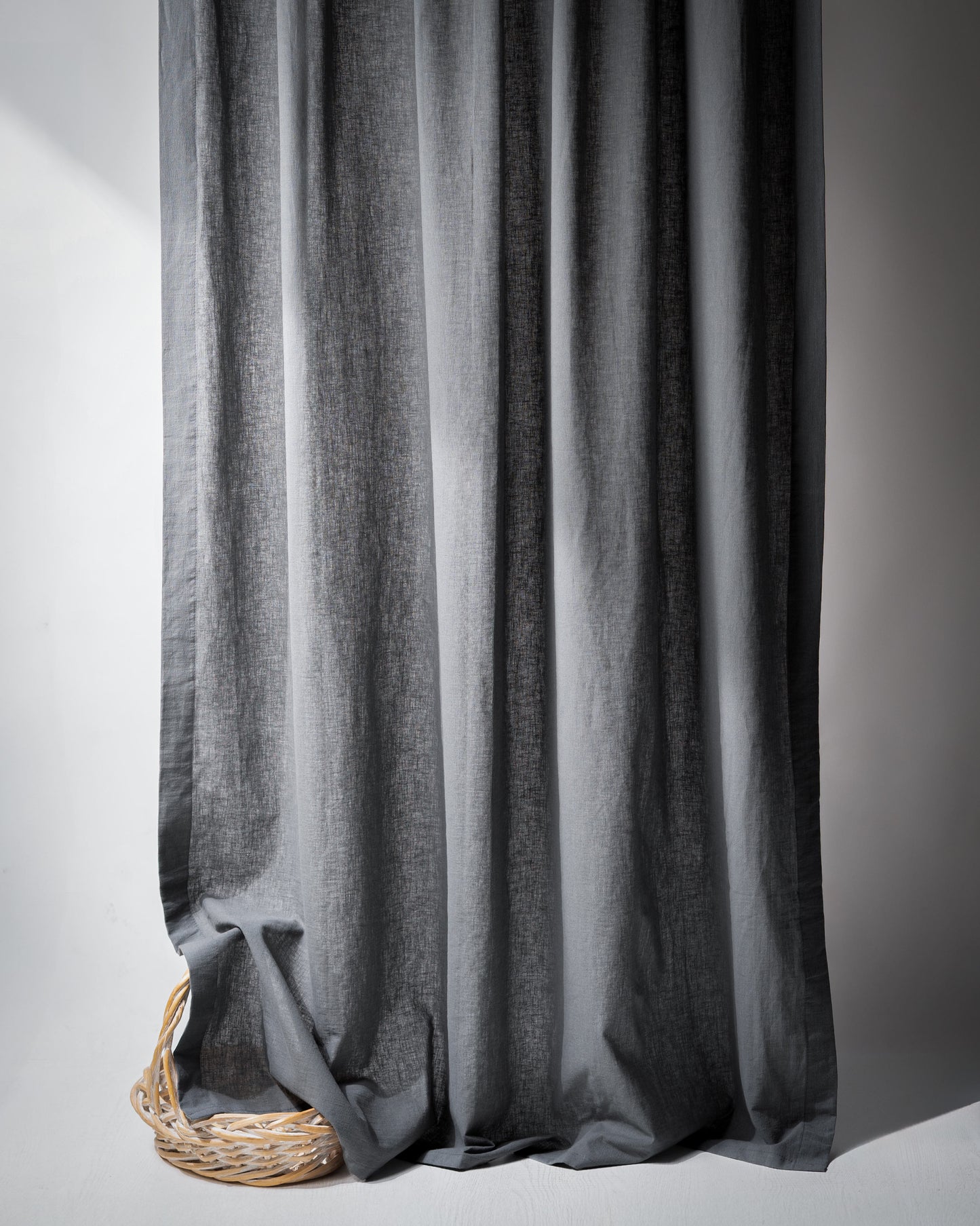 Anthracite Cotton Linen Curtain