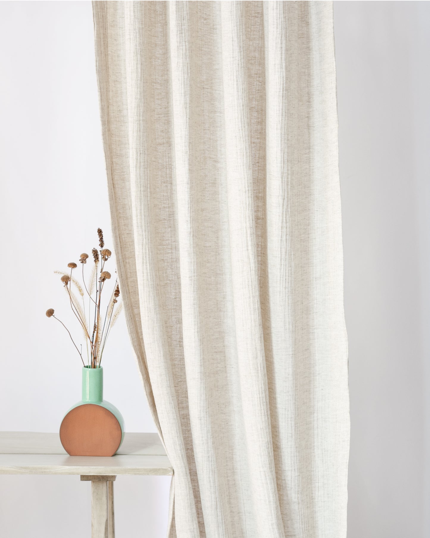 Undyed Cotton Hemp Blend Curtain