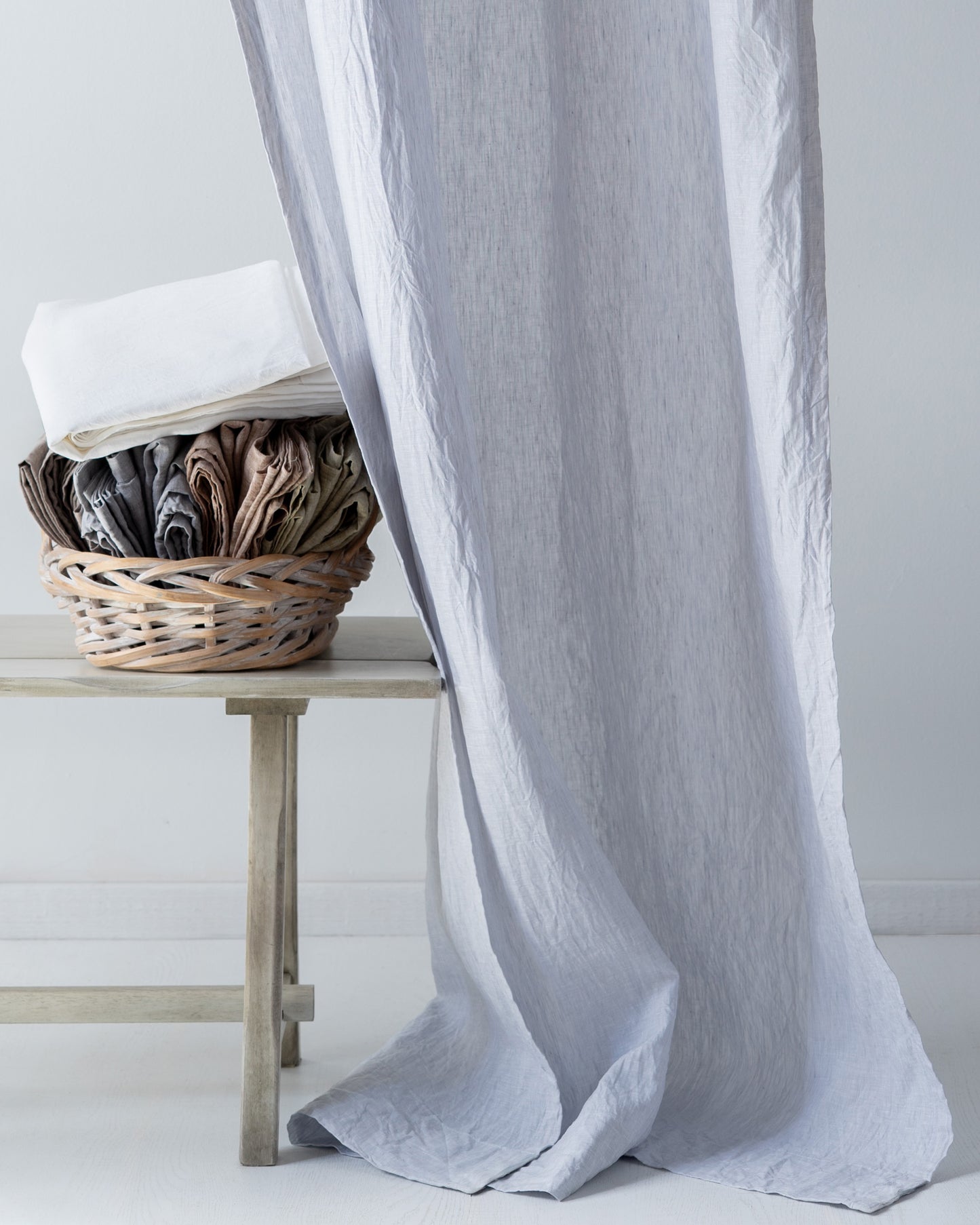 Light Grey Linen Curtain | Light Weight | Yarn Dyed