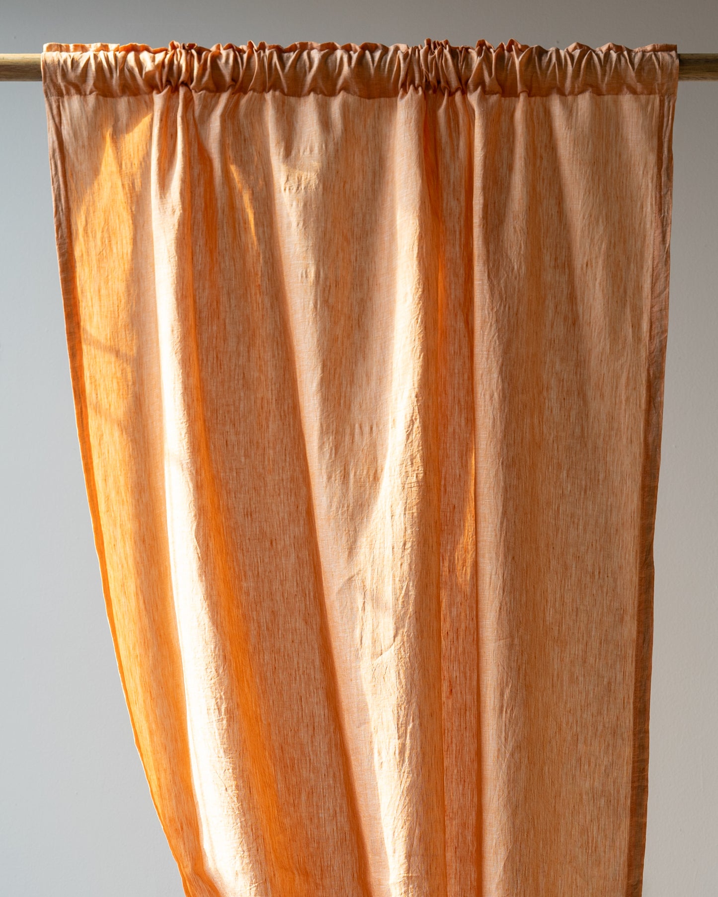 Orange Linen Curtain | Light Weight | Yarn Dyed