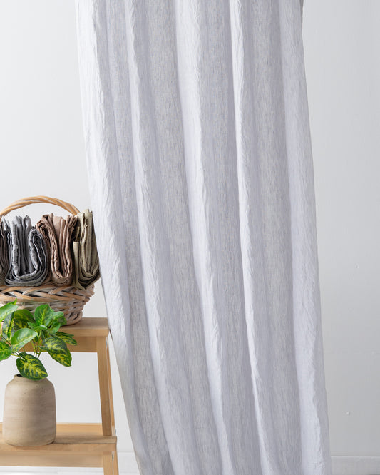 Light Grey Linen Curtain | Light Weight | Yarn Dyed