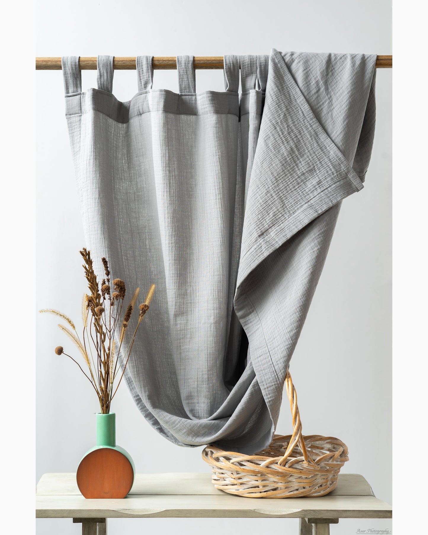 Light Grey Muslin Curtain | Color 58/69