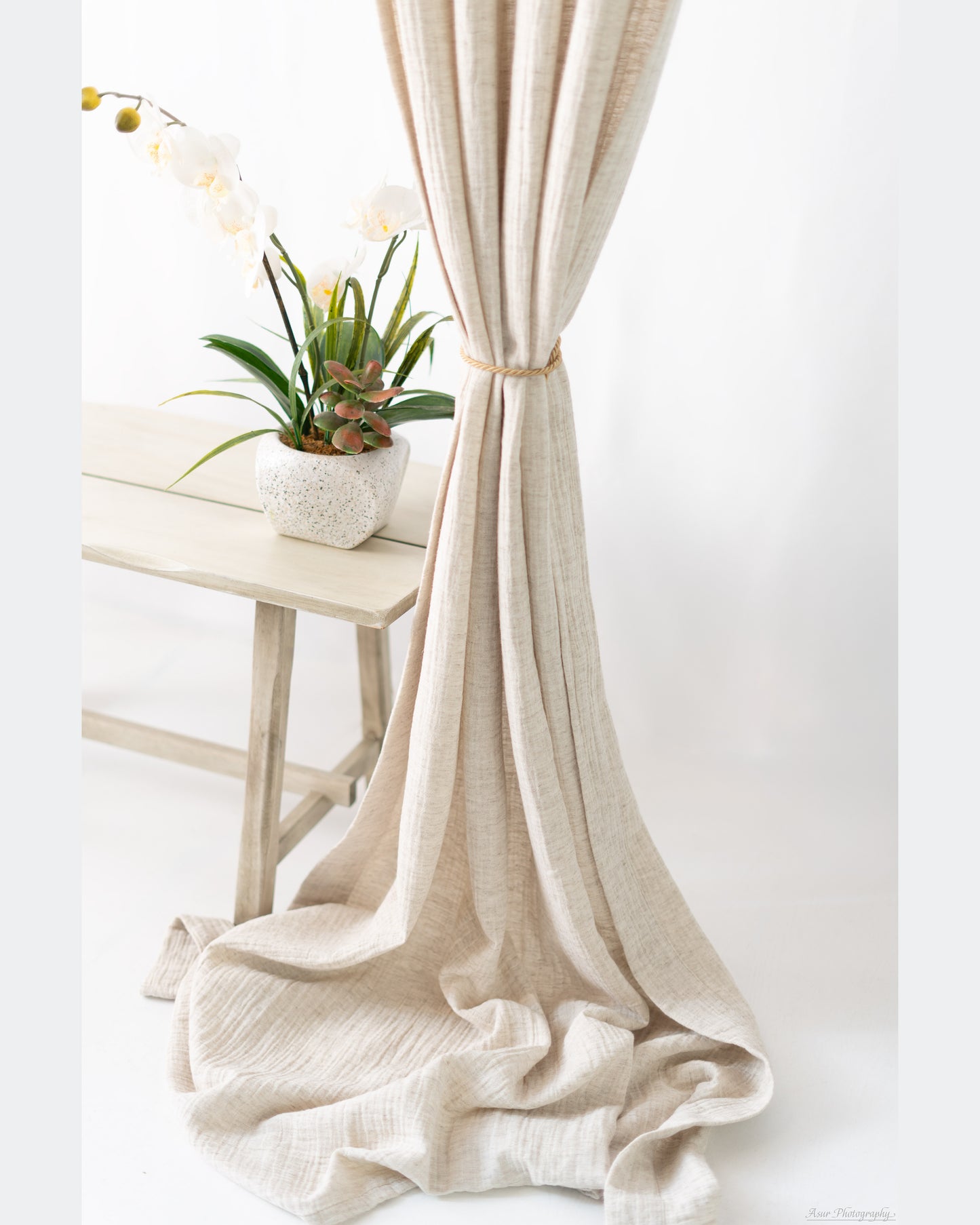 Undyed Cotton Hemp Blend Curtain