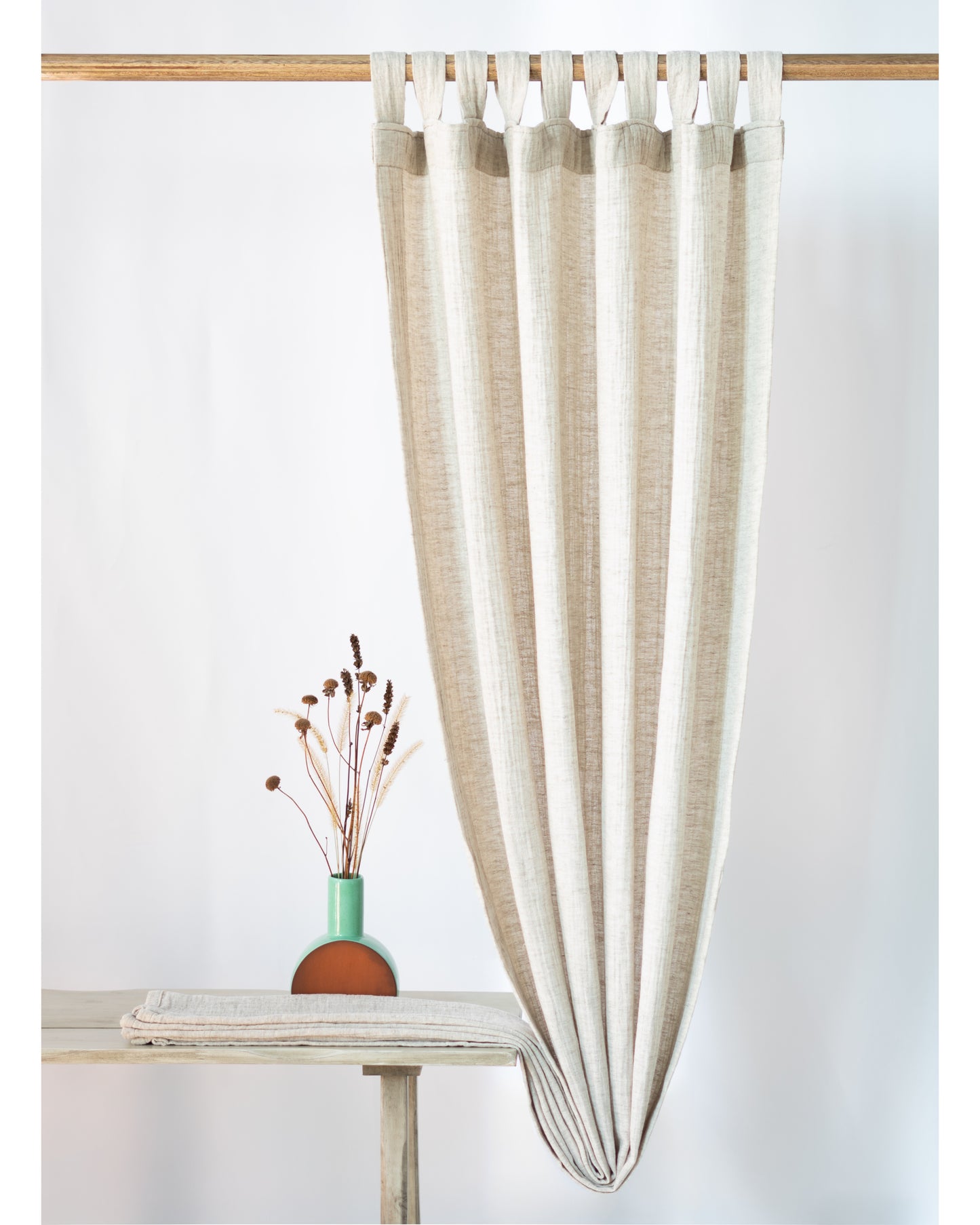 Undyed Cotton Hemp Blend Curtain