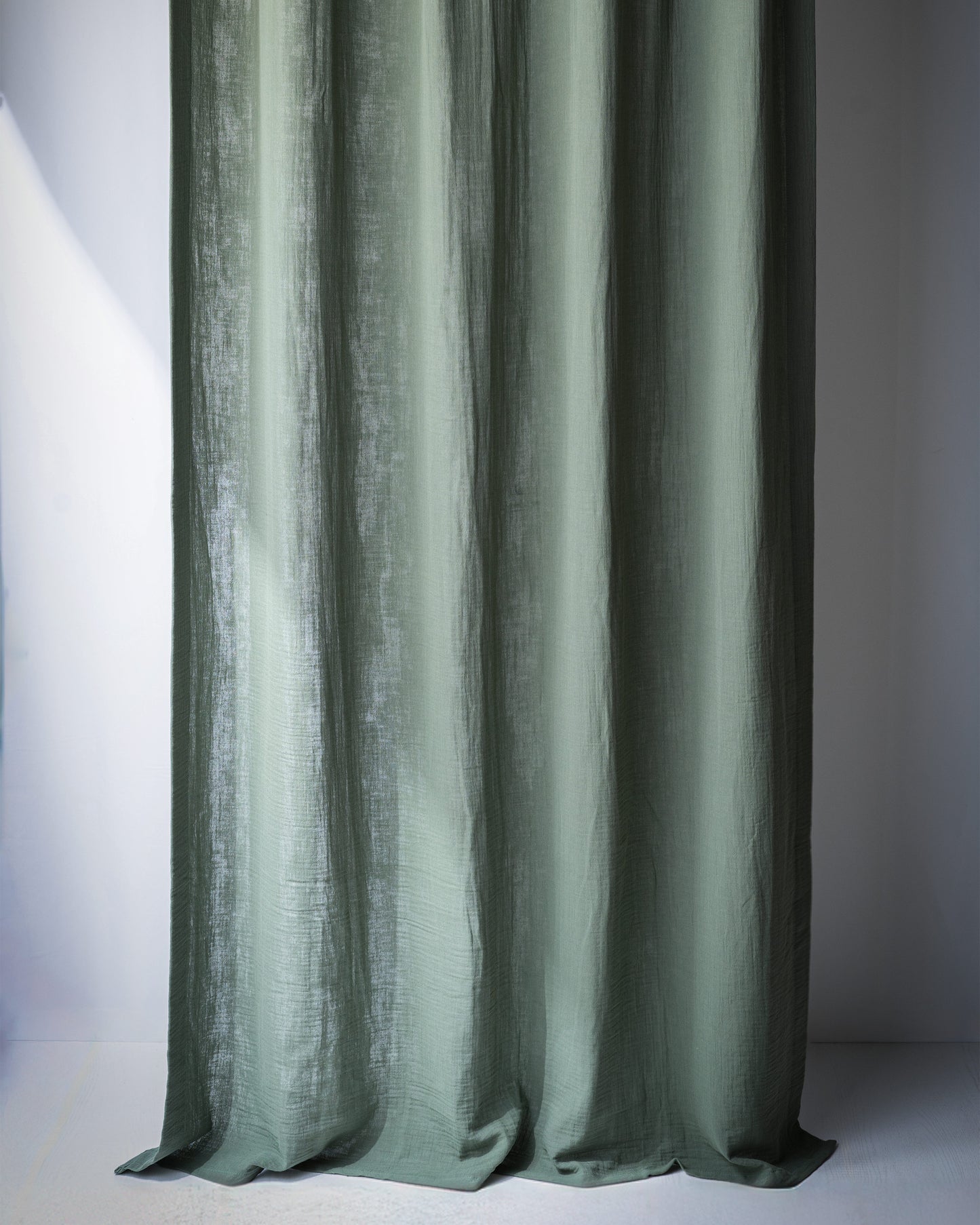 Khaki Green Muslin Curtain | Color 51/69