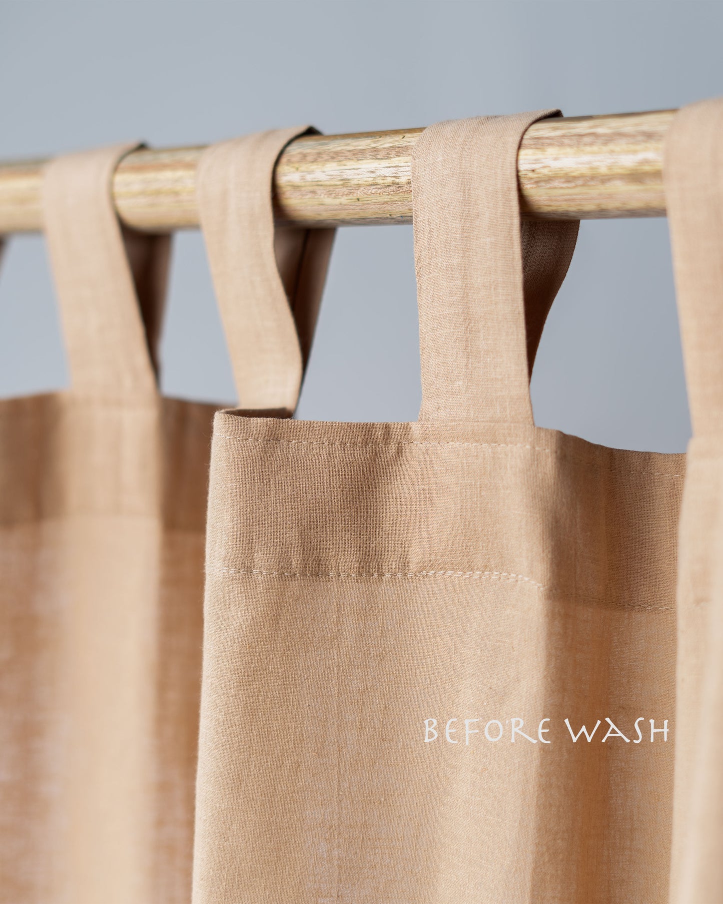 Beige Cotton Linen Curtain