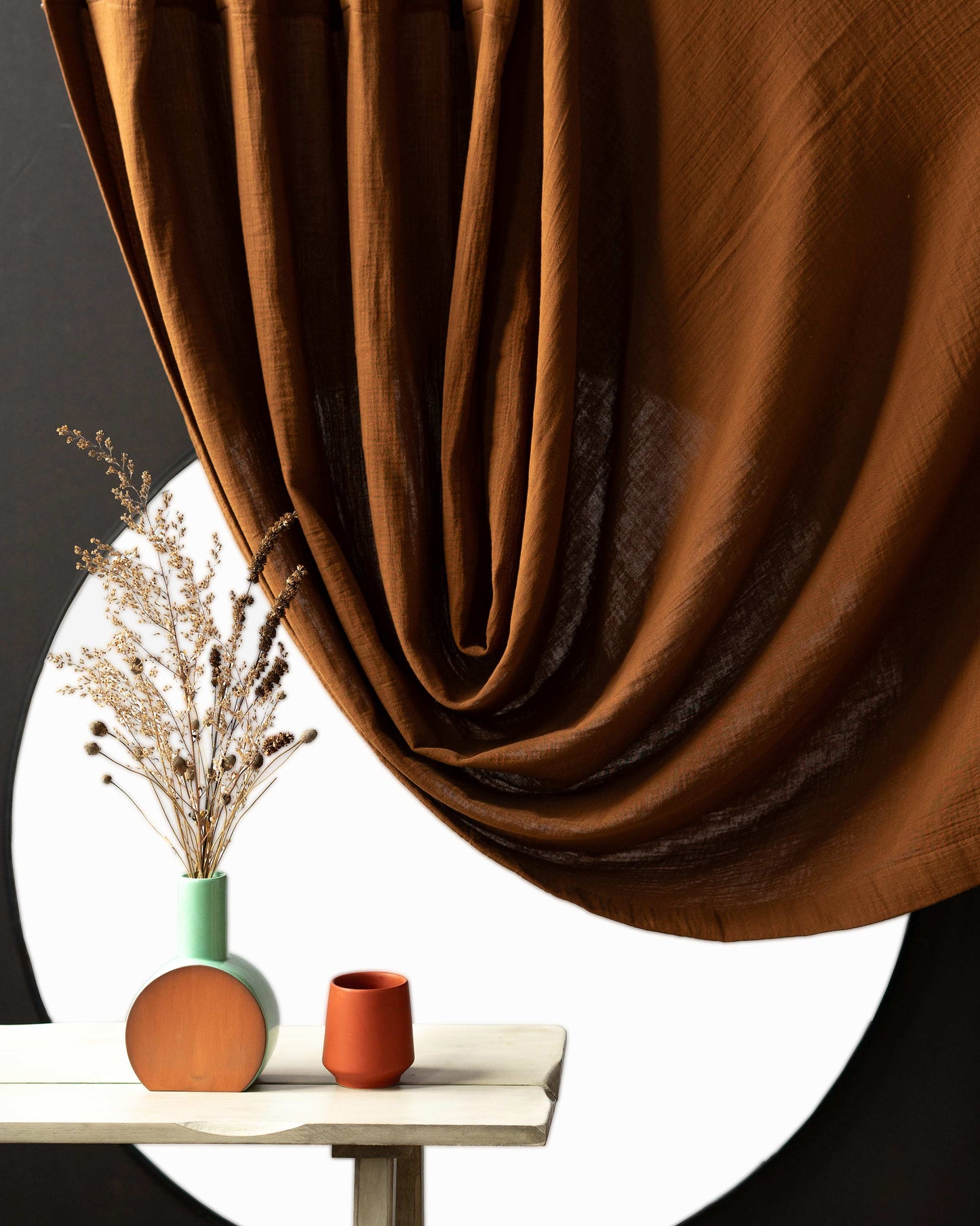 Brown Muslin Curtain | Color 40/69