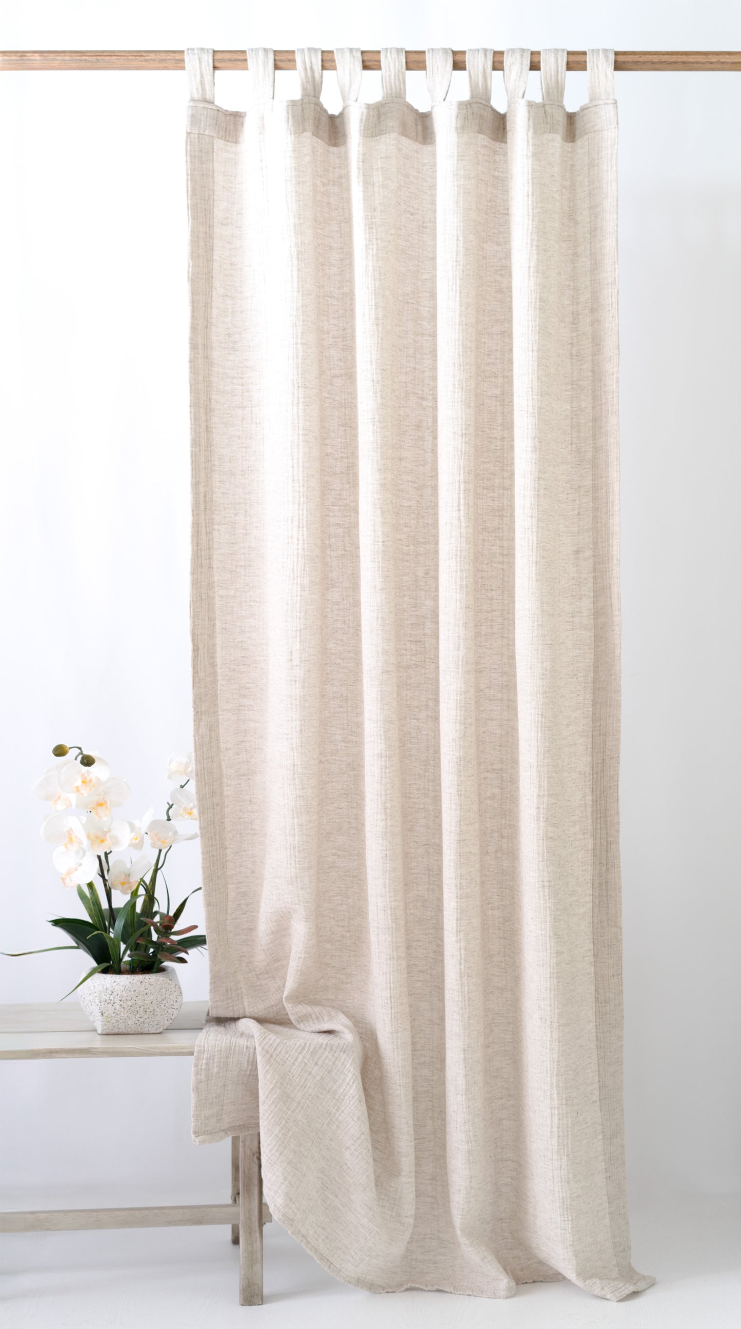 Undyed Cotton Hemp Blend Curtain