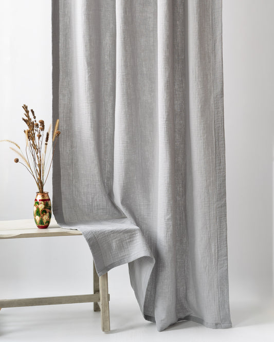 Light Grey Muslin Curtain | Color 58/69