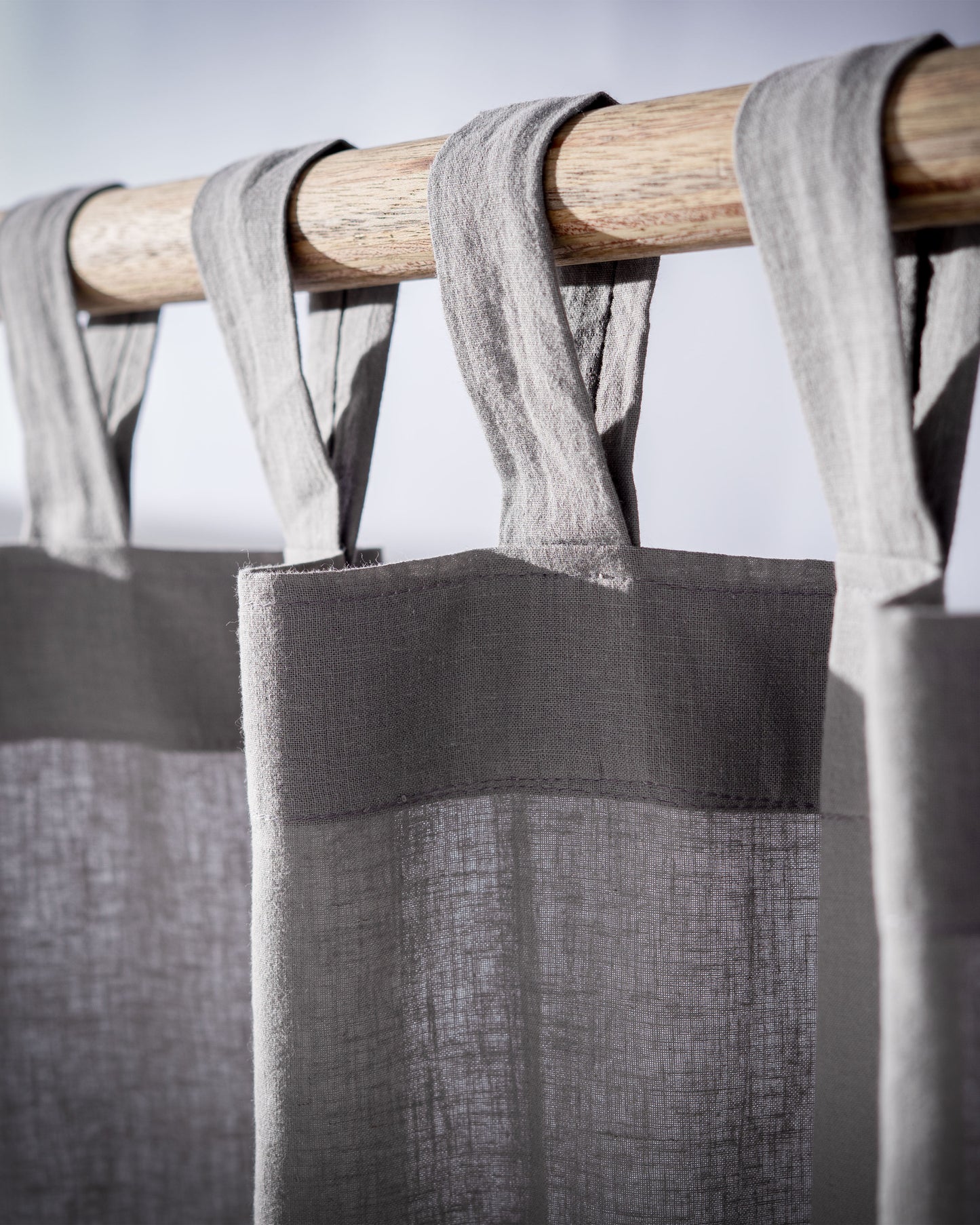 Light Gray Cotton Linen Curtain