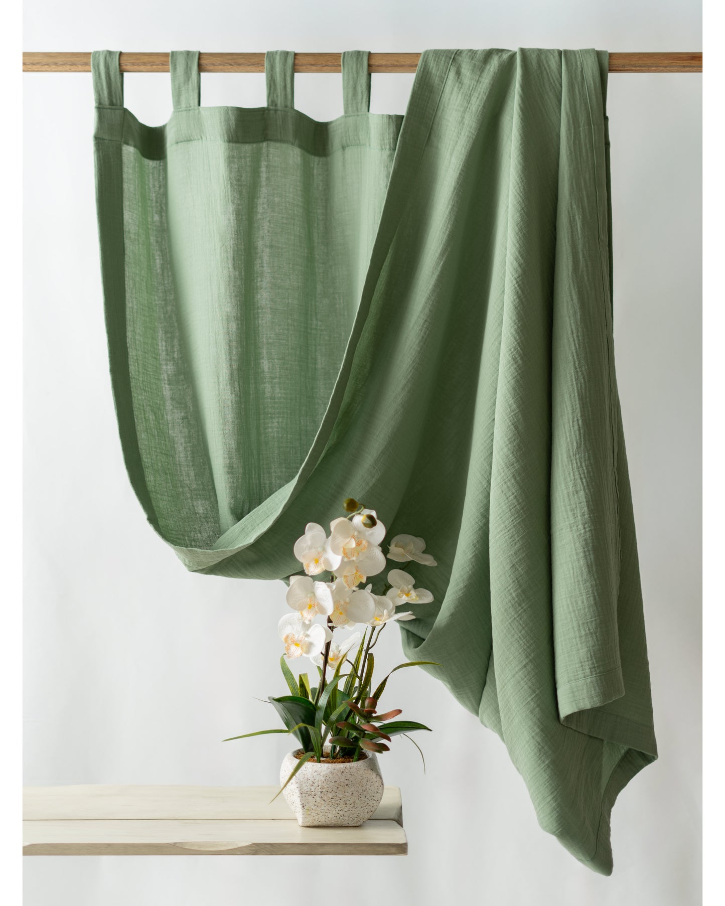 Light Green Muslin Curtain | Color 50/69