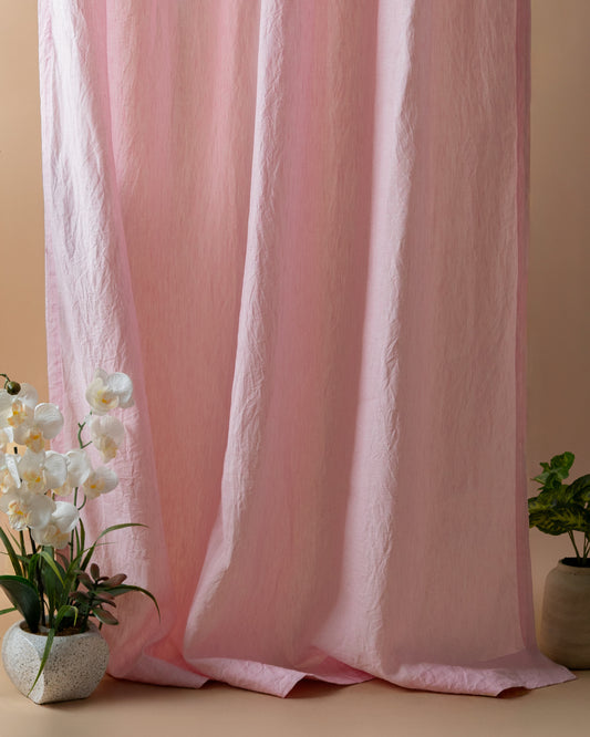 Light Pink Linen Curtain | Light Weight | Yarn Dyed