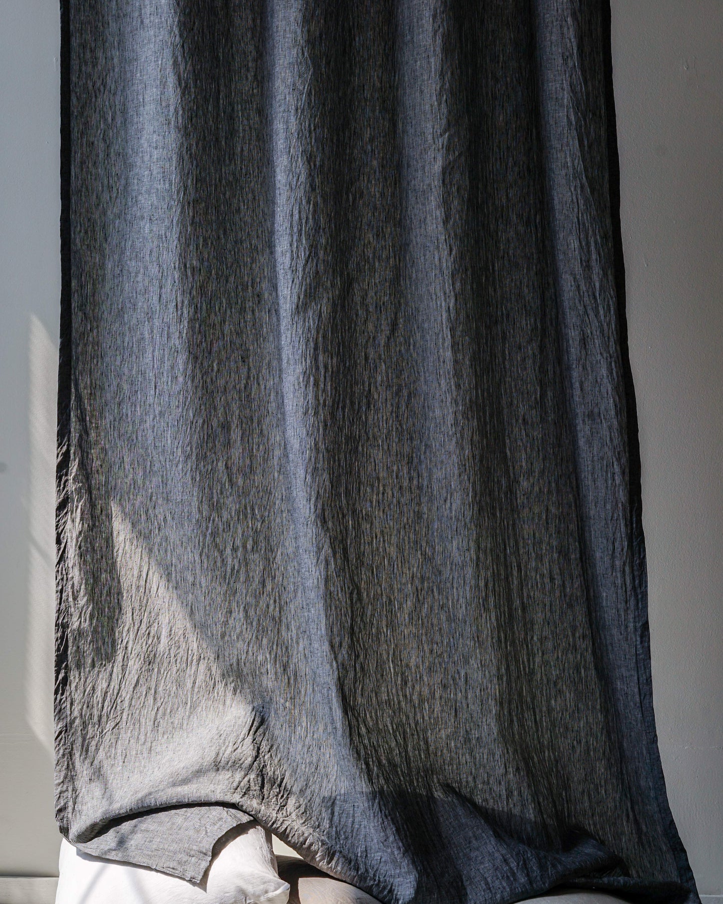 Black Linen Curtain | Light Weight | Yarn Dyed