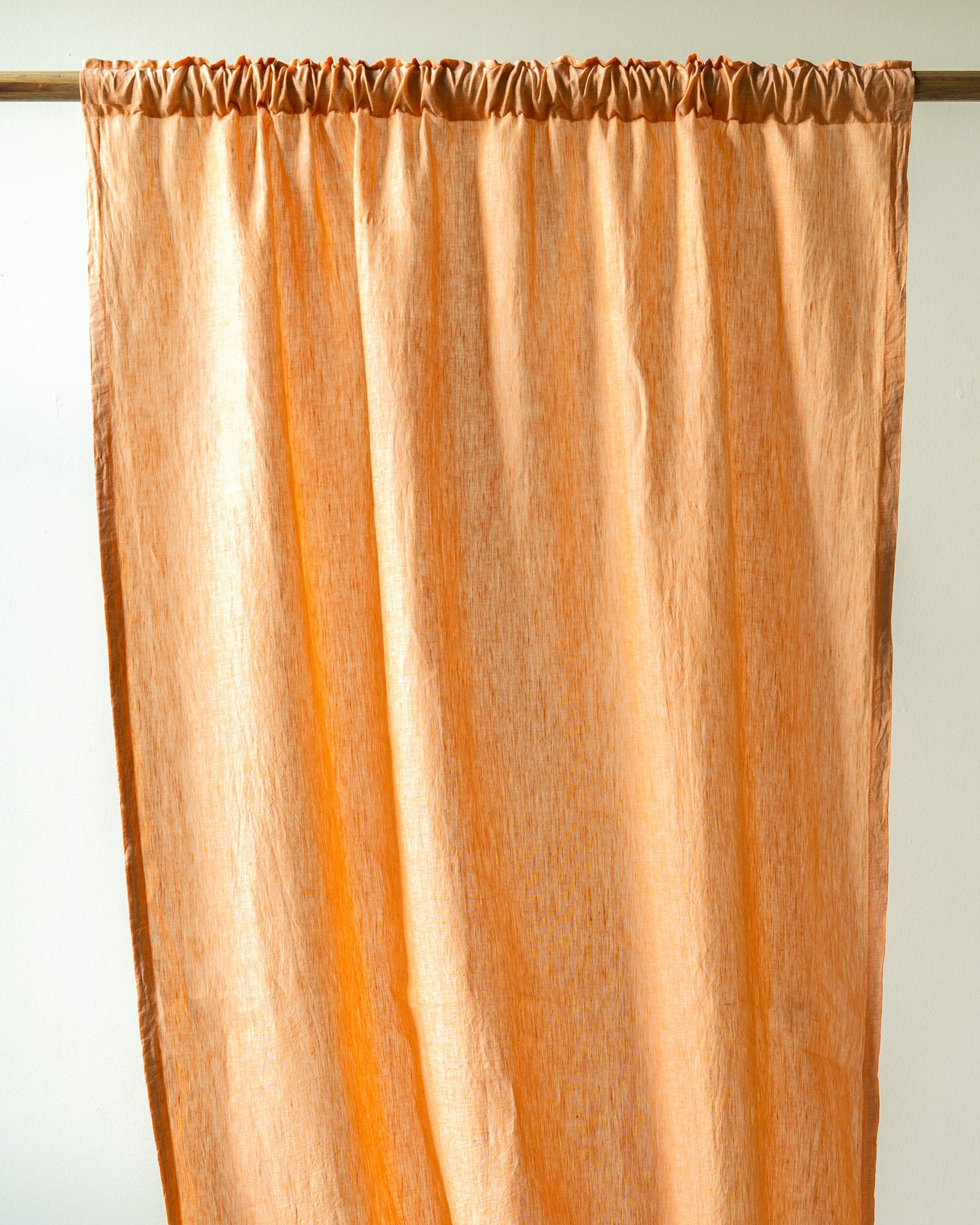 Orange Linen Curtain | Light Weight | Yarn Dyed