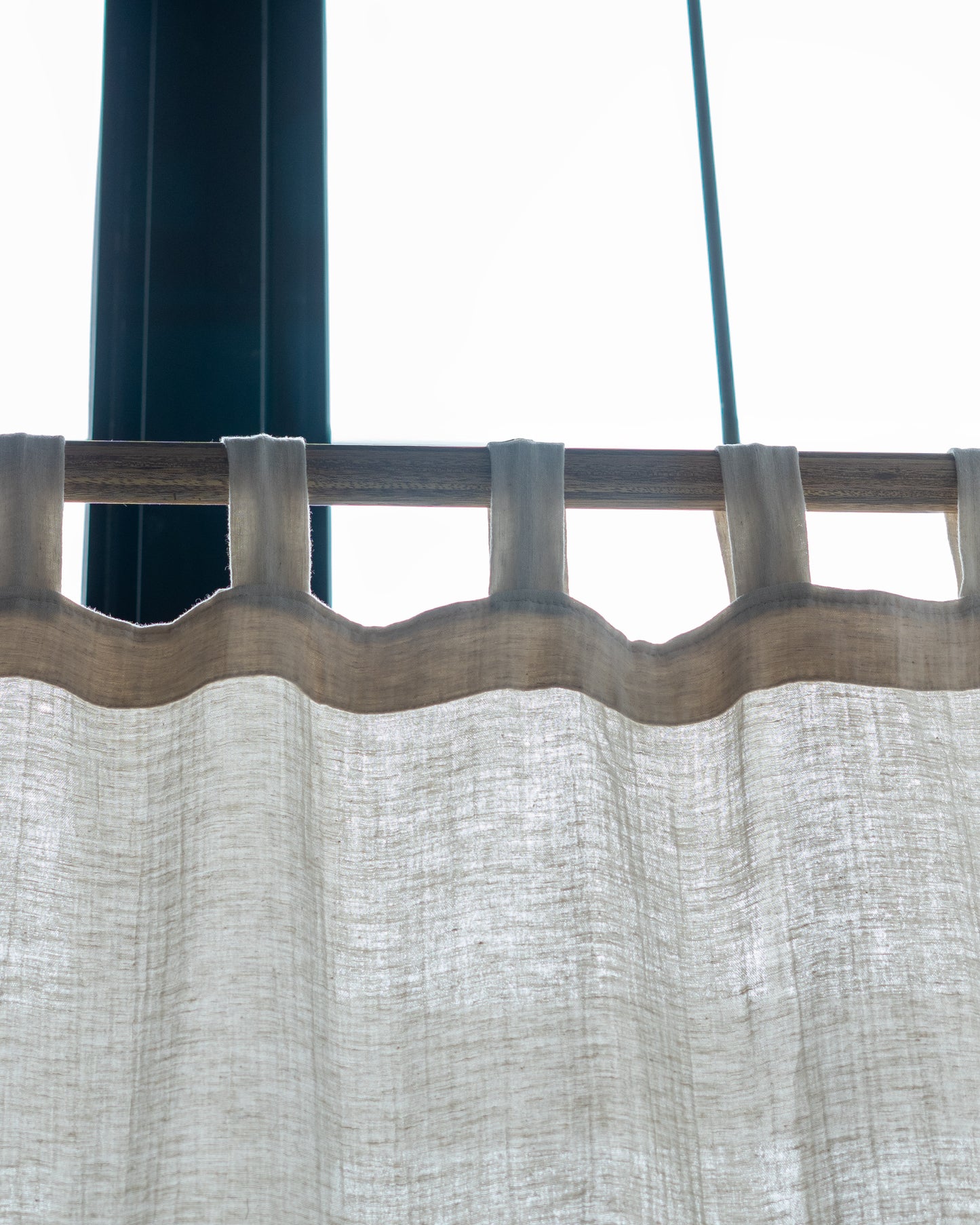 Undyed Cotton Linen Muslin Curtain