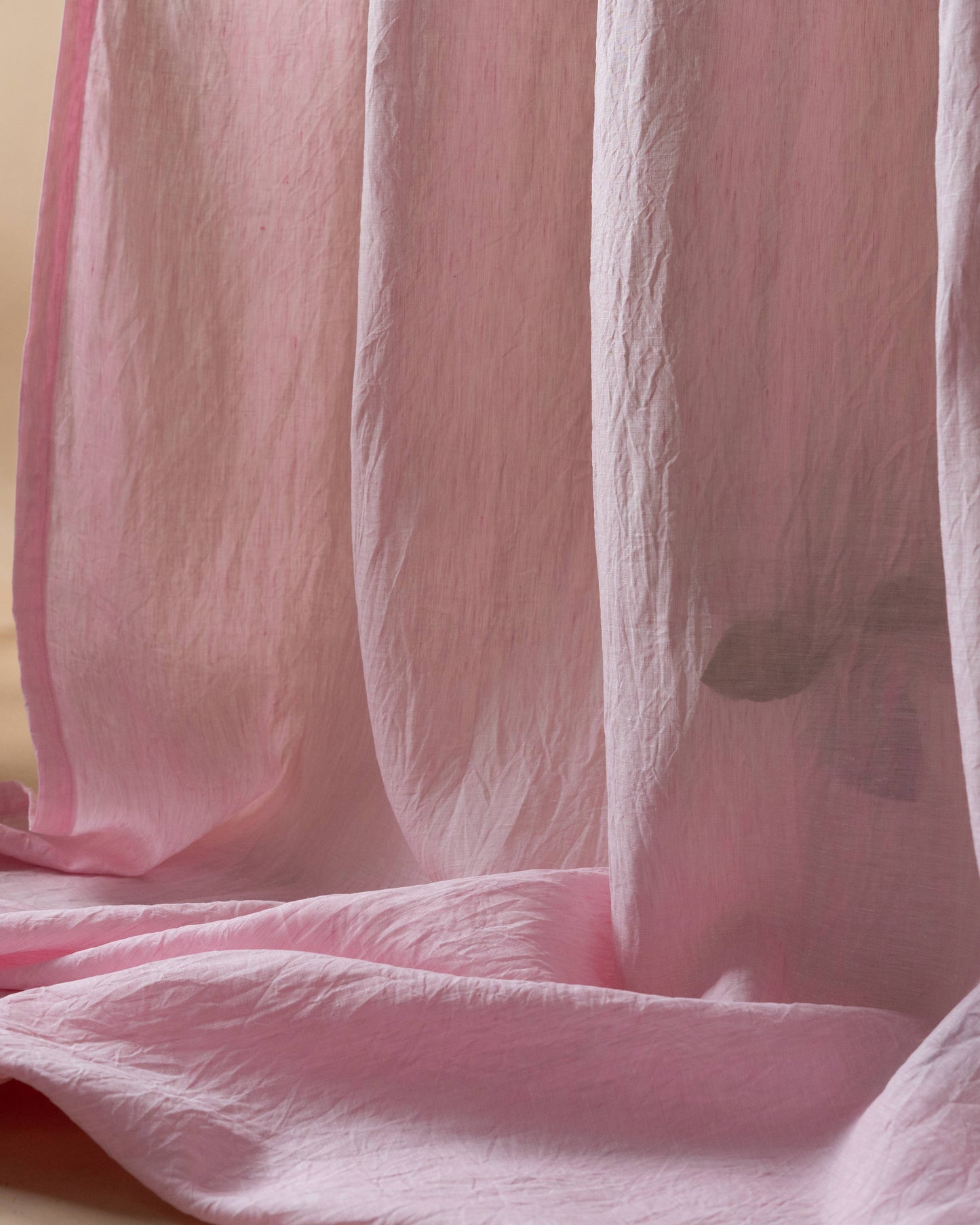 Light Pink Linen Curtain | Light Weight | Yarn Dyed