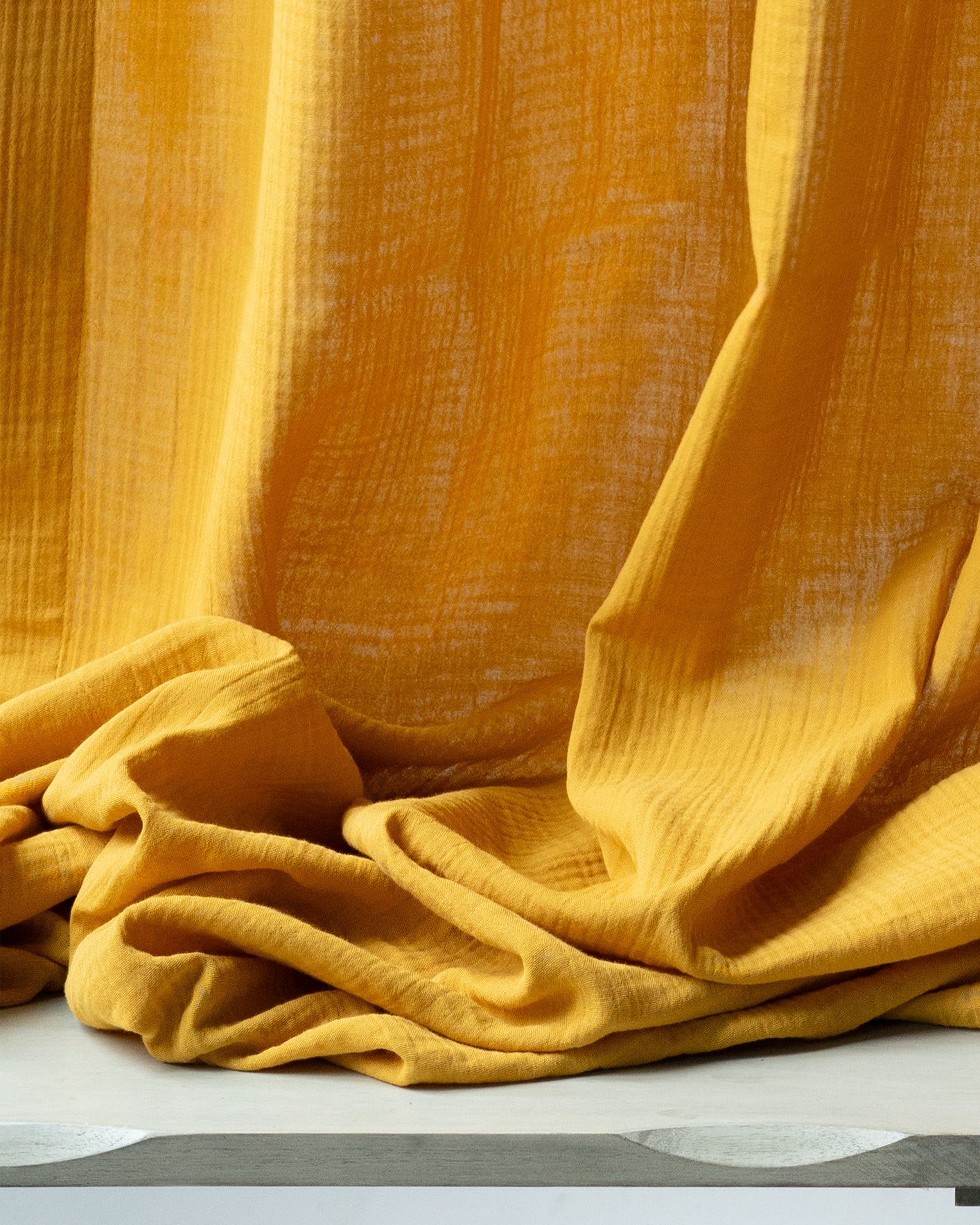 Mustard Yellow Muslin Curtain | Color 42/69