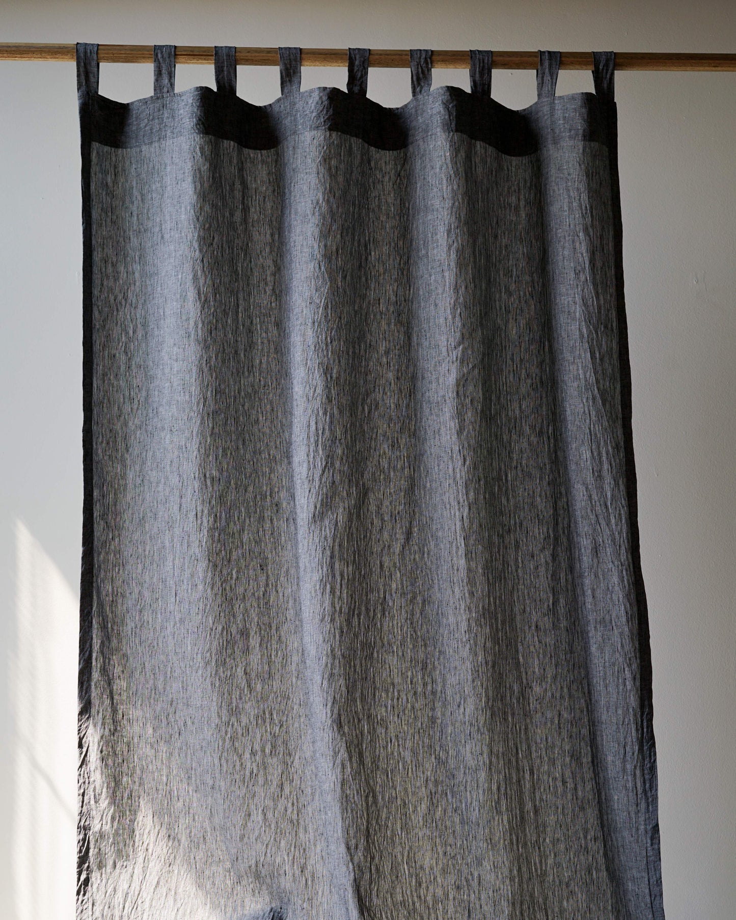 Black Linen Curtain | Light Weight | Yarn Dyed