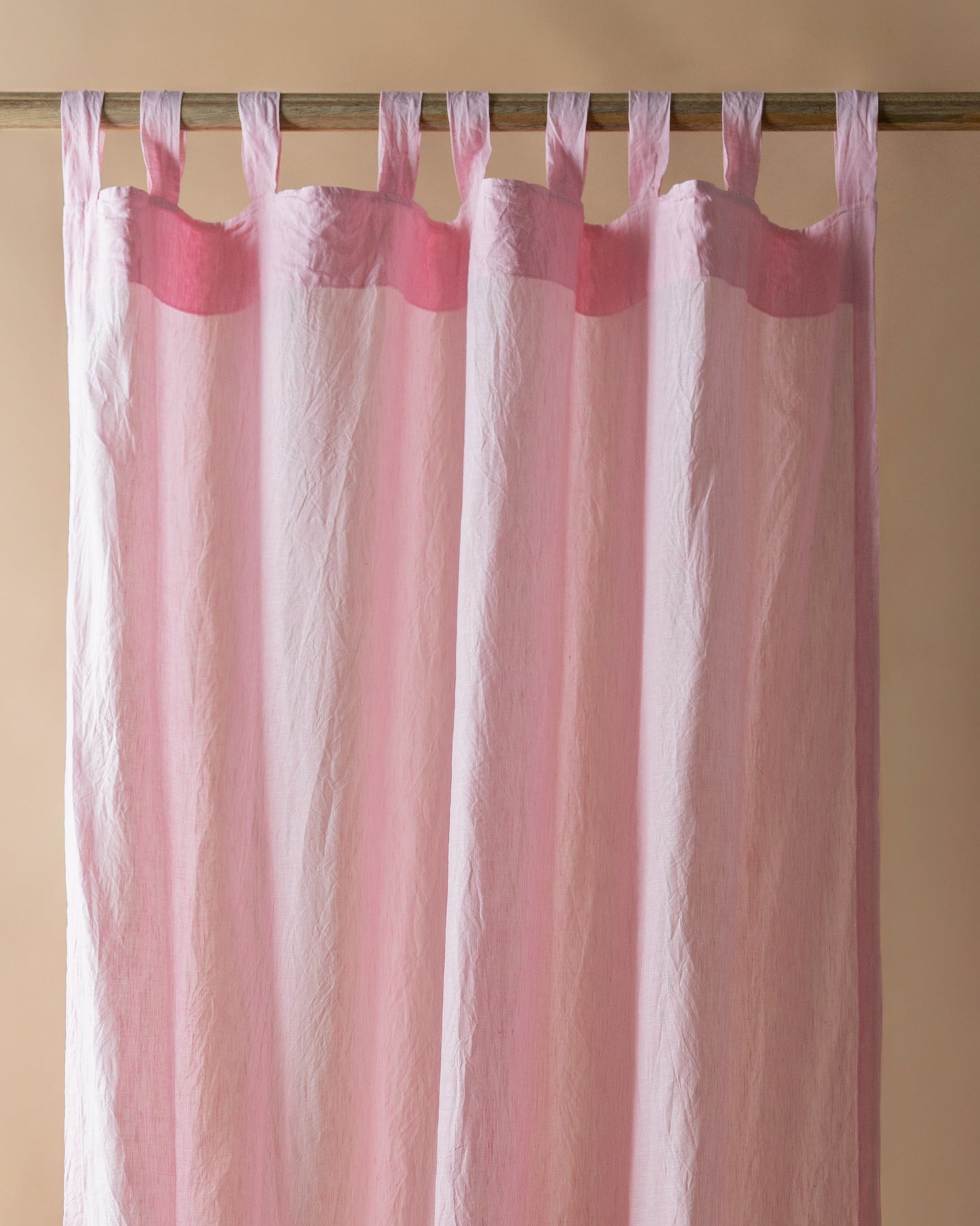 Light Pink Linen Curtain | Light Weight | Yarn Dyed
