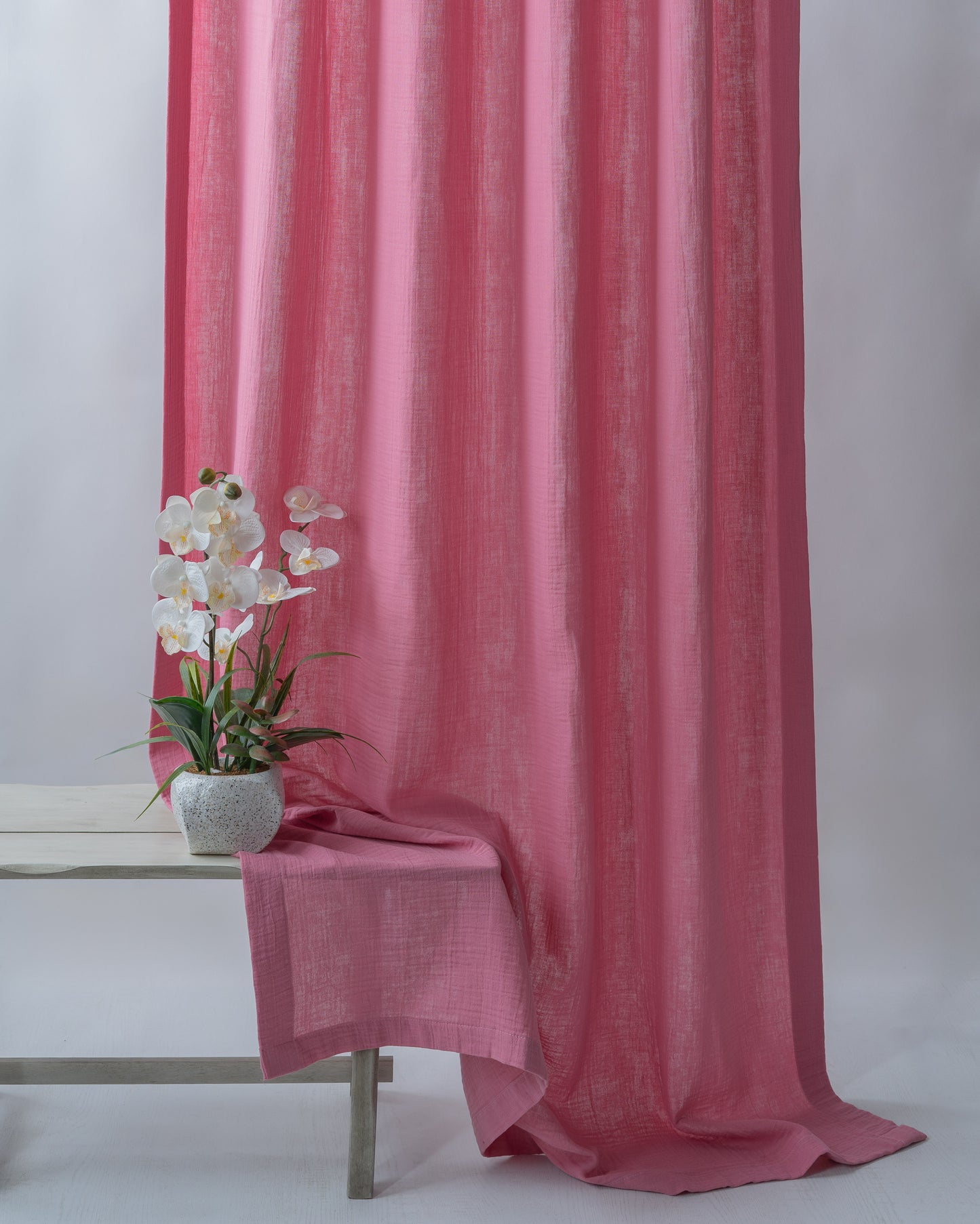 Rose Pink Muslin Curtain | Color 13/69