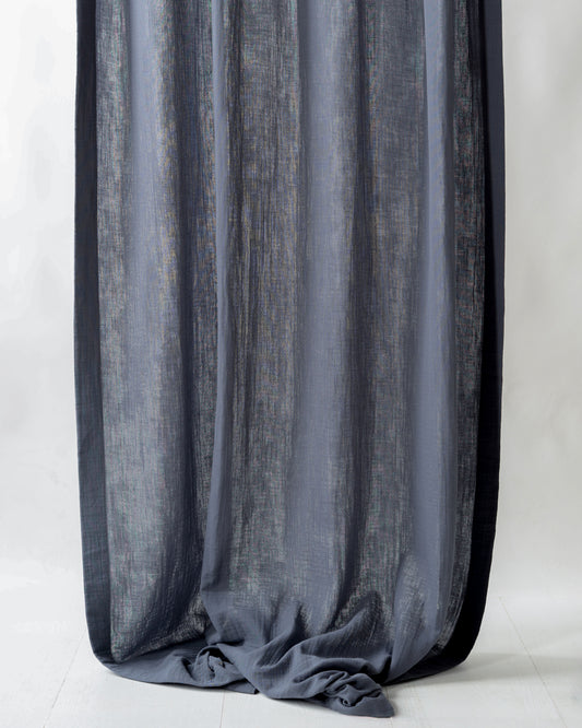 Dark Slate Grey Muslin Curtain | Color 59/69