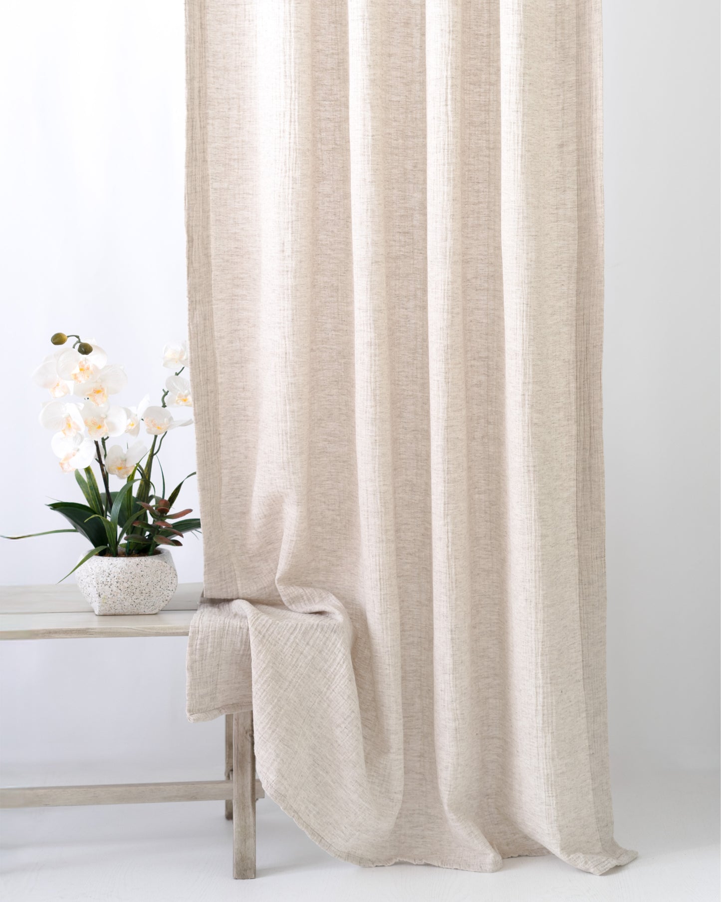 Undyed Cotton Hemp Blend Curtain